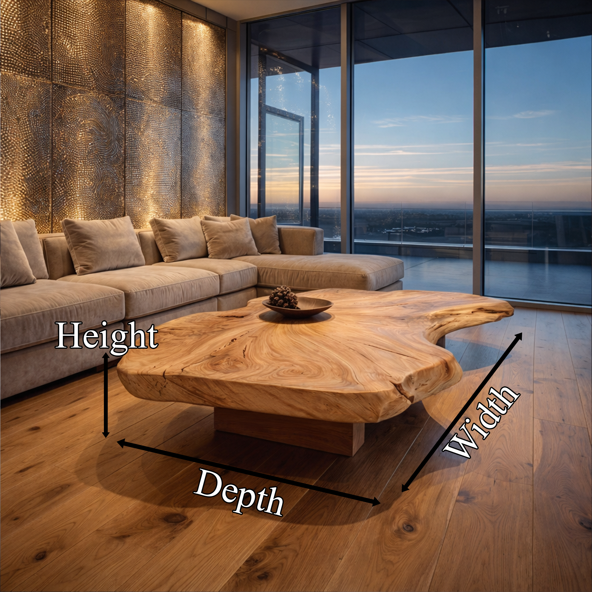 Rustic Organic Coffee Table Living Room Or Family Room SINLKICF133