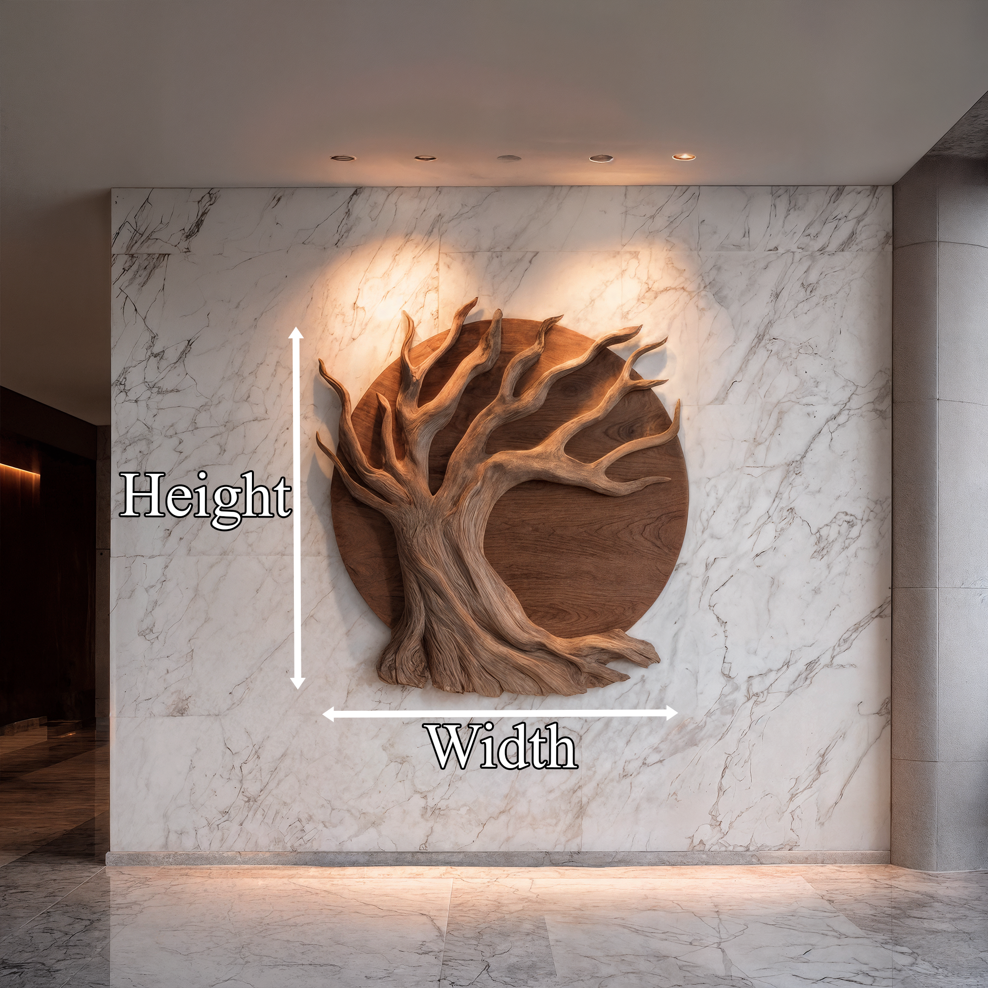 Sculptural Tree Wall Decor With Organic Circular Design For Home Interior SINLKIWD107
