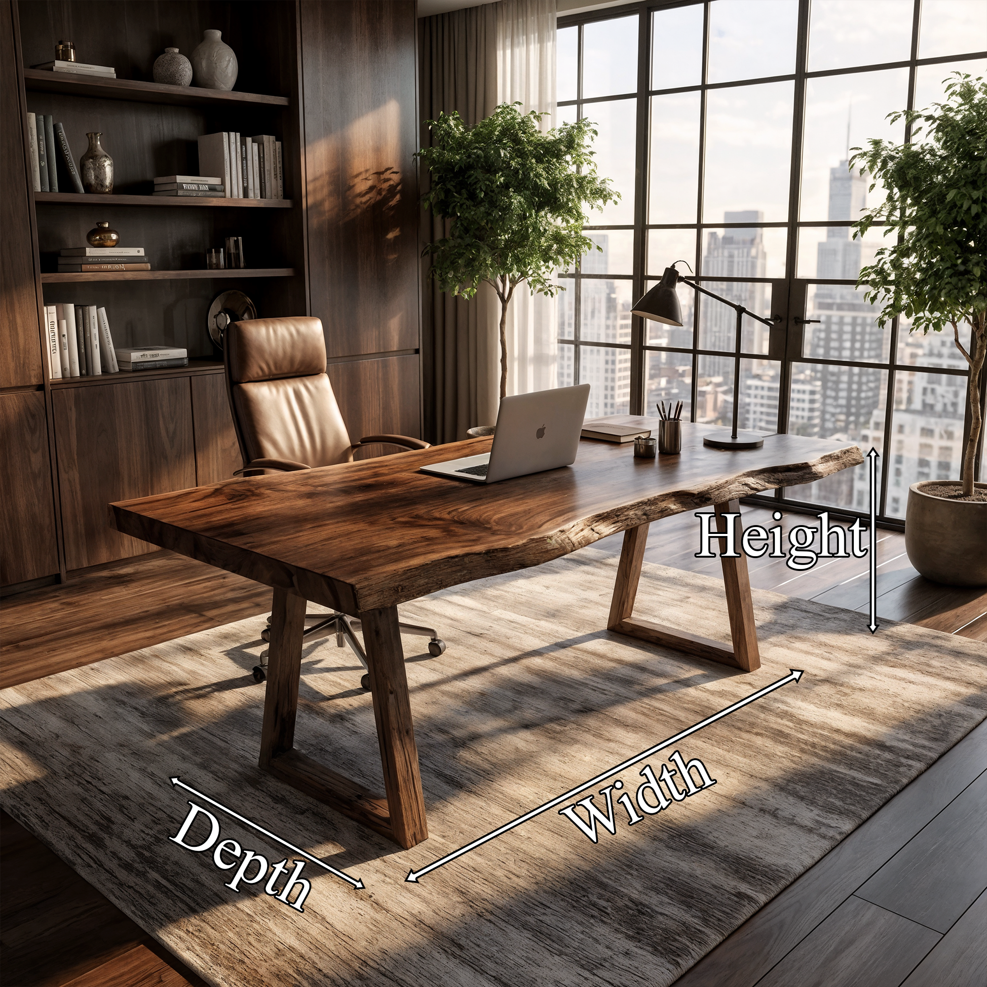 Rustic Natural Work Desk Bedroom And Creative Area SINLKIDK020
