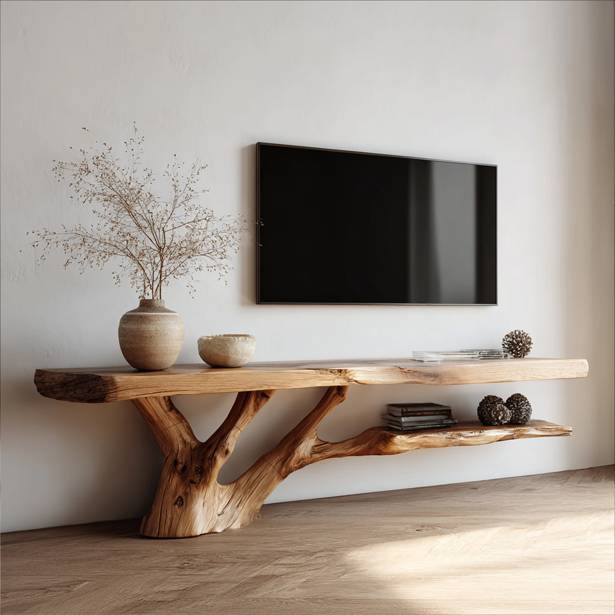 Mid Century Console Table Wood Backing Statement Luxury Showroom SINLKICS373