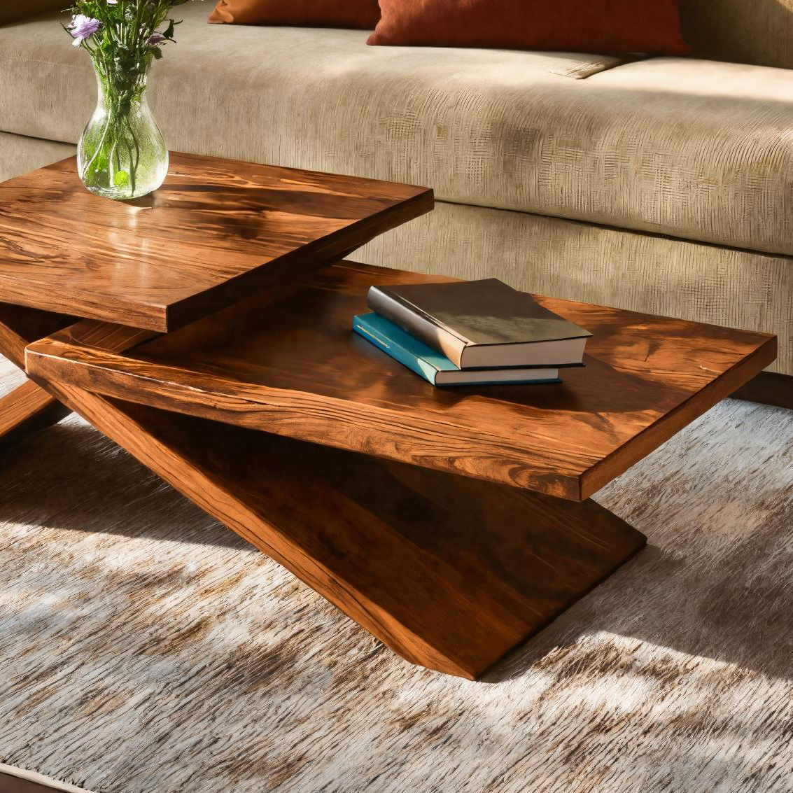 Rustic Coffee Table With Stylish Look For Living RTTHTTCF005