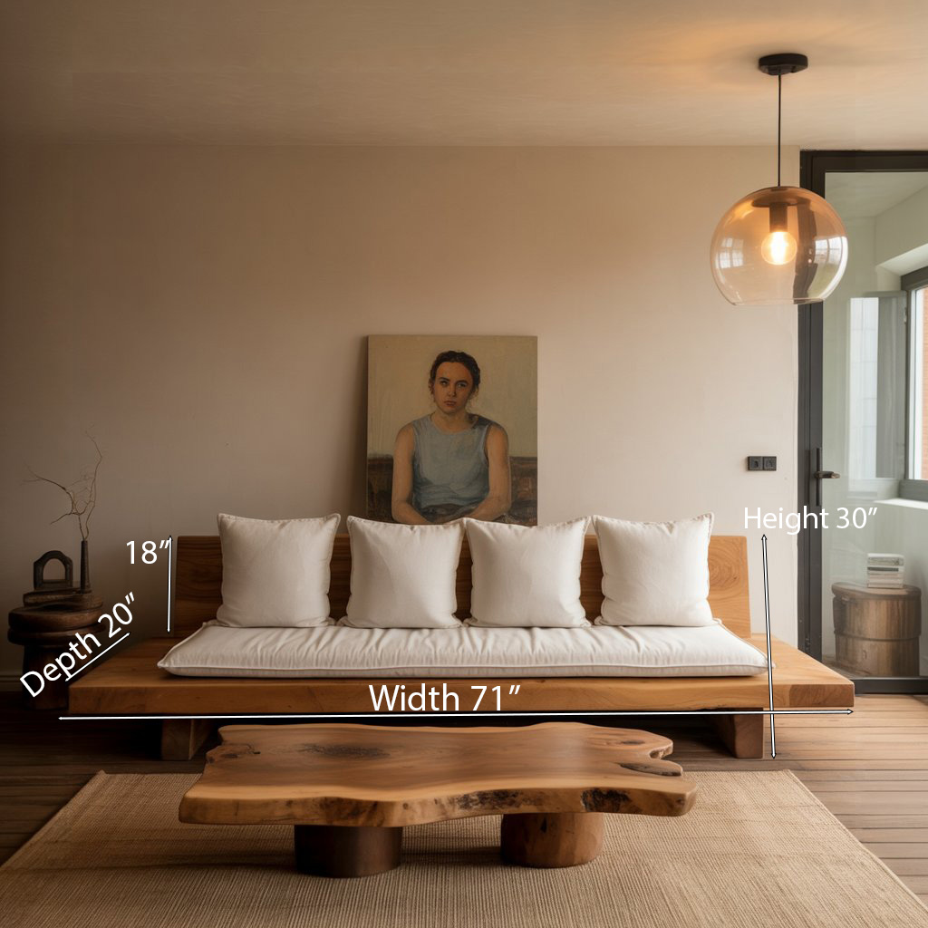 Minimalist Solid Wood Sofa For Living Room Or Studio SITHHNSF001