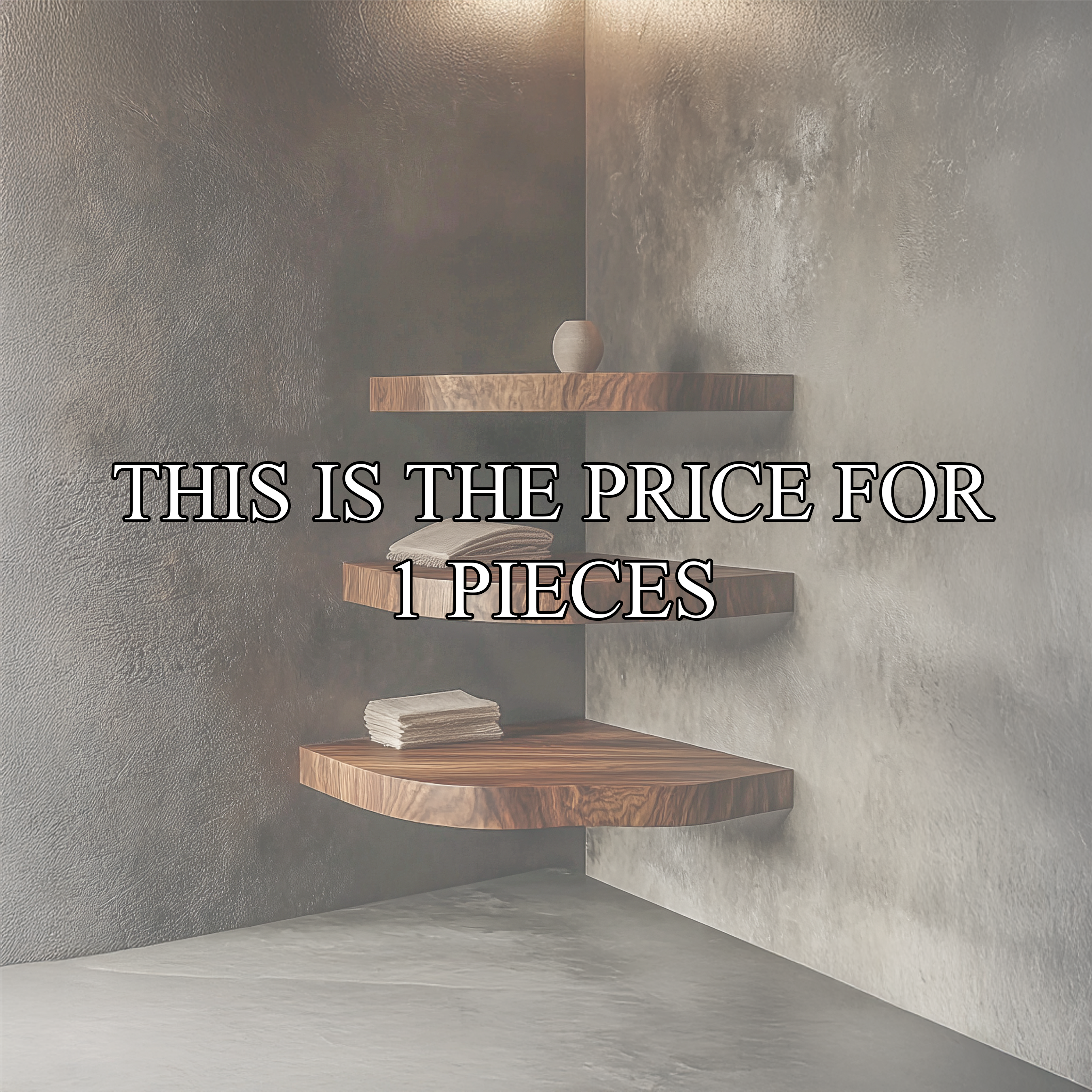 Rustic Nature Inspired Corner Display Shelves Solid Wood Living Room Interior Wall Feature SINLSAFL419