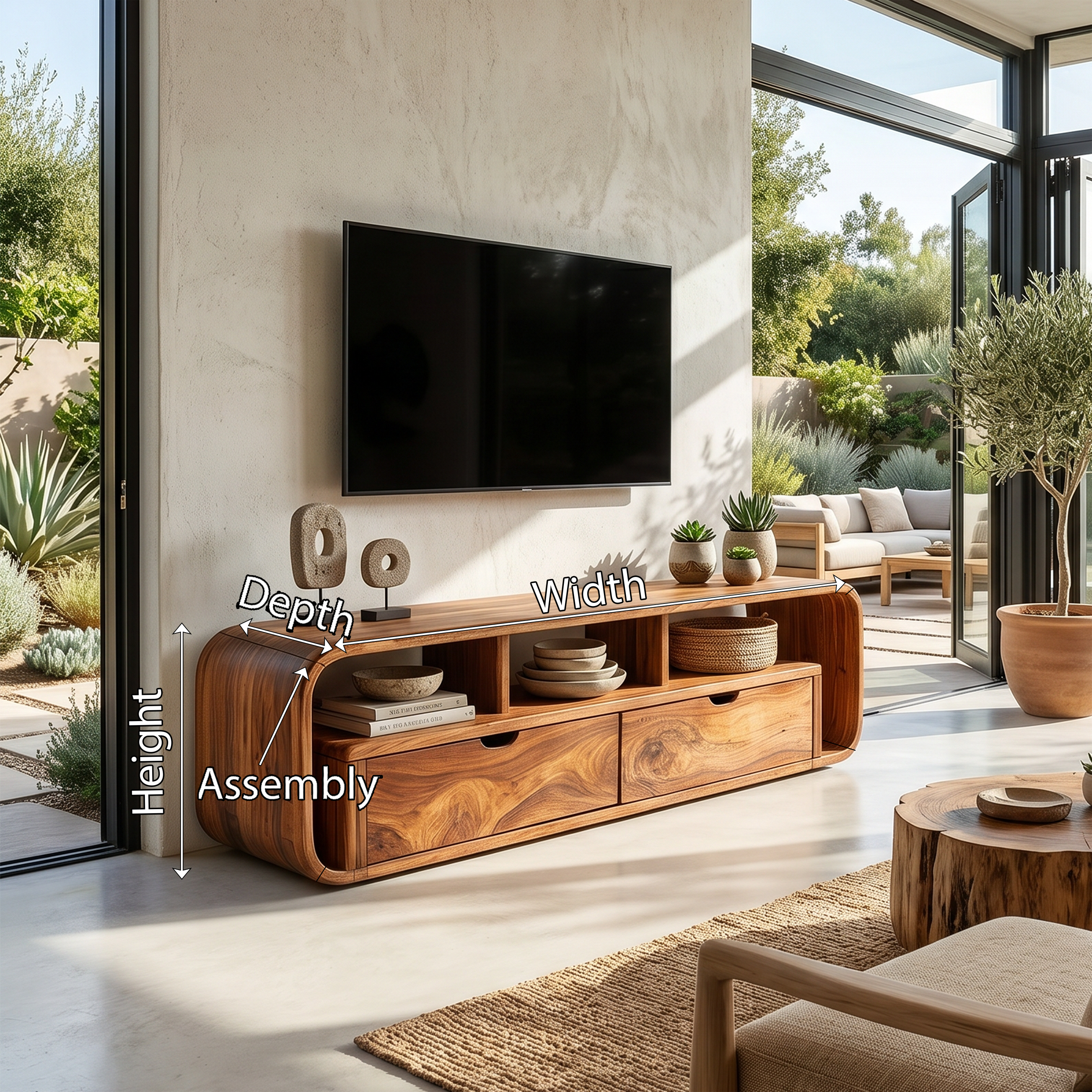 Minimalist Wooden TV Cabinet For Urban Apartment Decor SILDTTRTVC088