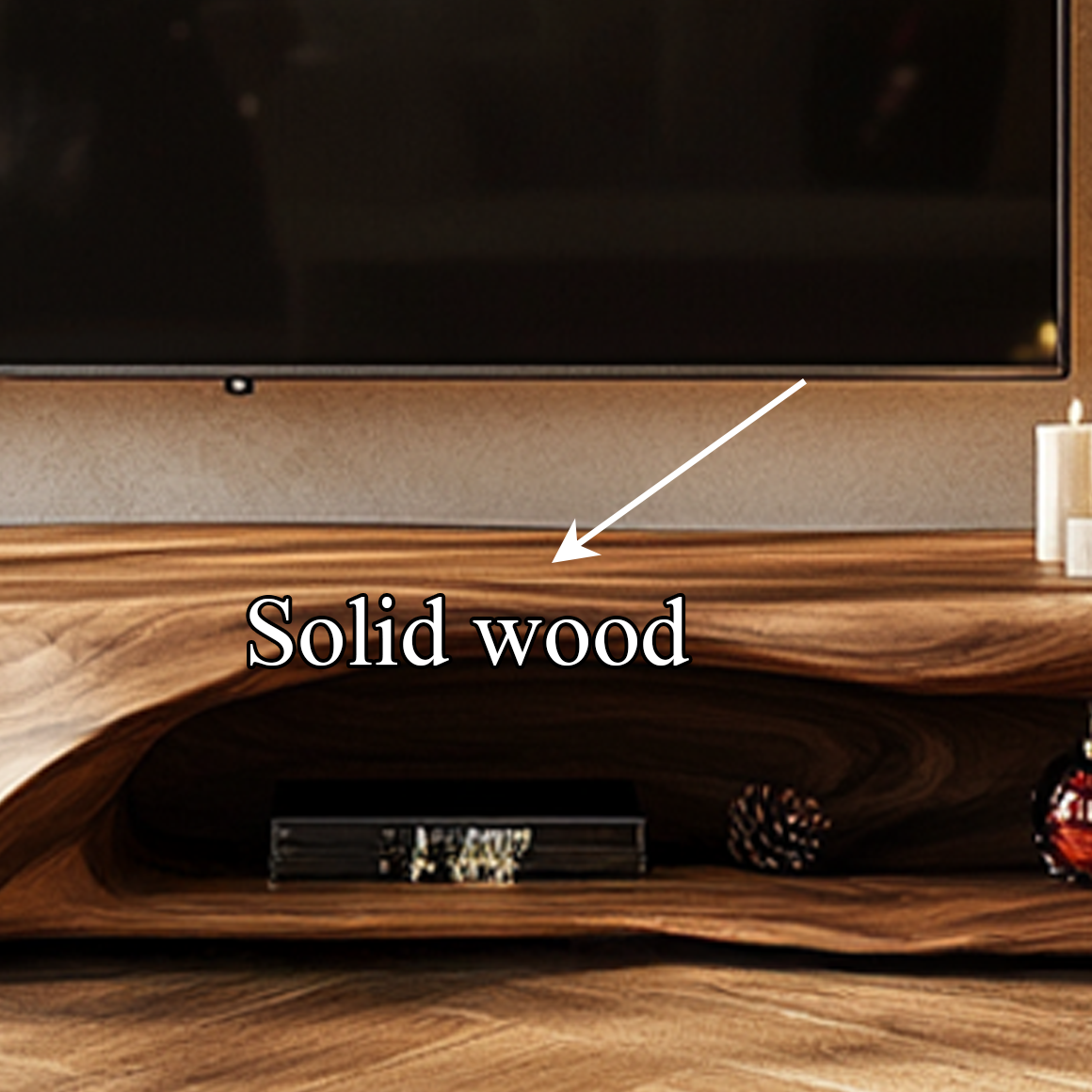 Rustic Holiday TV Stand Console Living Room Winter Decor SINLSASC219