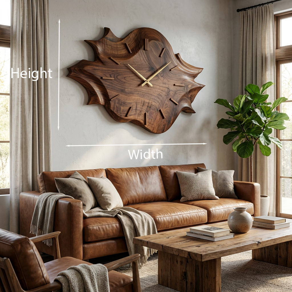 Artistic Wooden Wall Clock For Modern Apartment Living Room RTTHTTWAC023