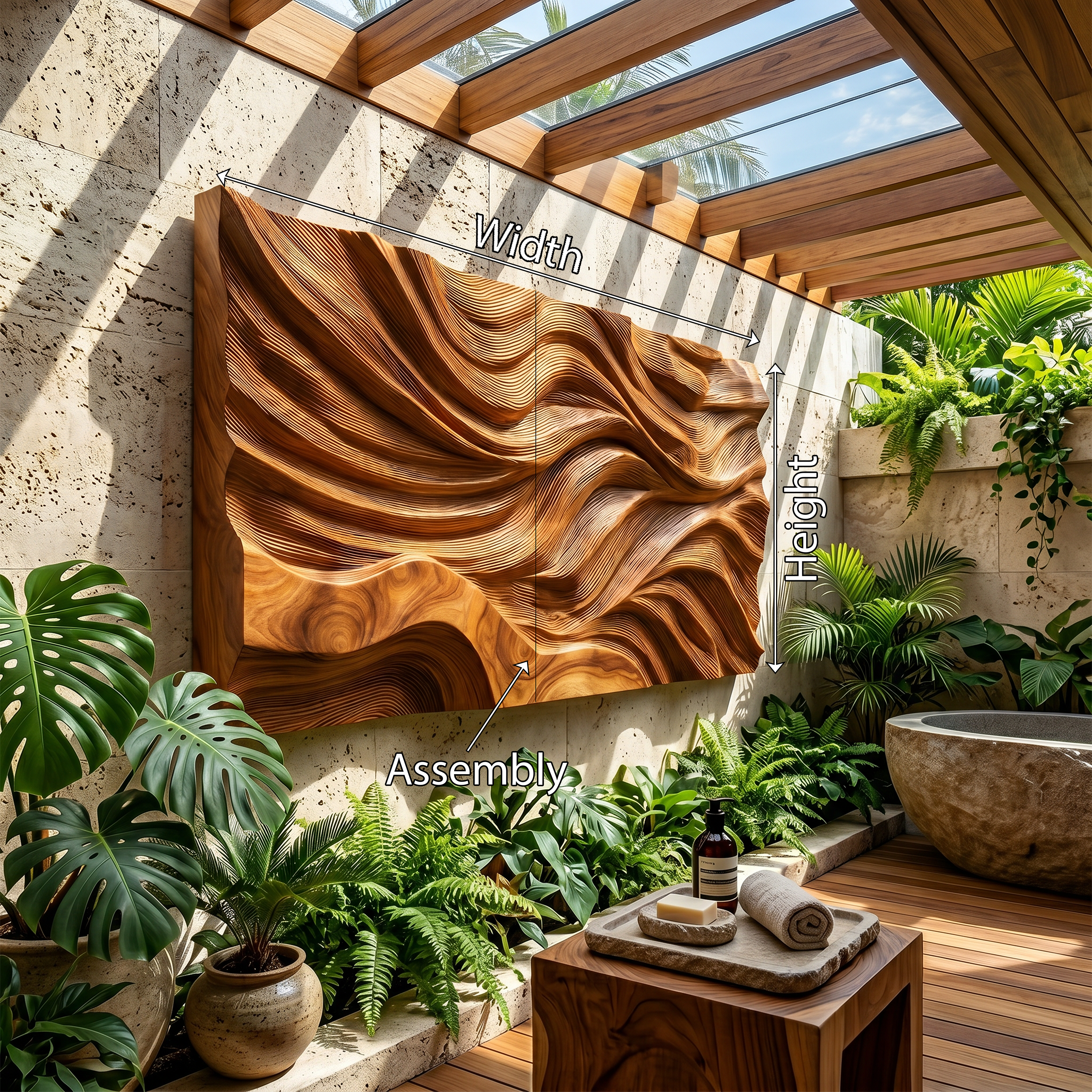 Rustic Sculpted Sunset Wood Wall Art Modern Luxury Interior SILDTTRWA101