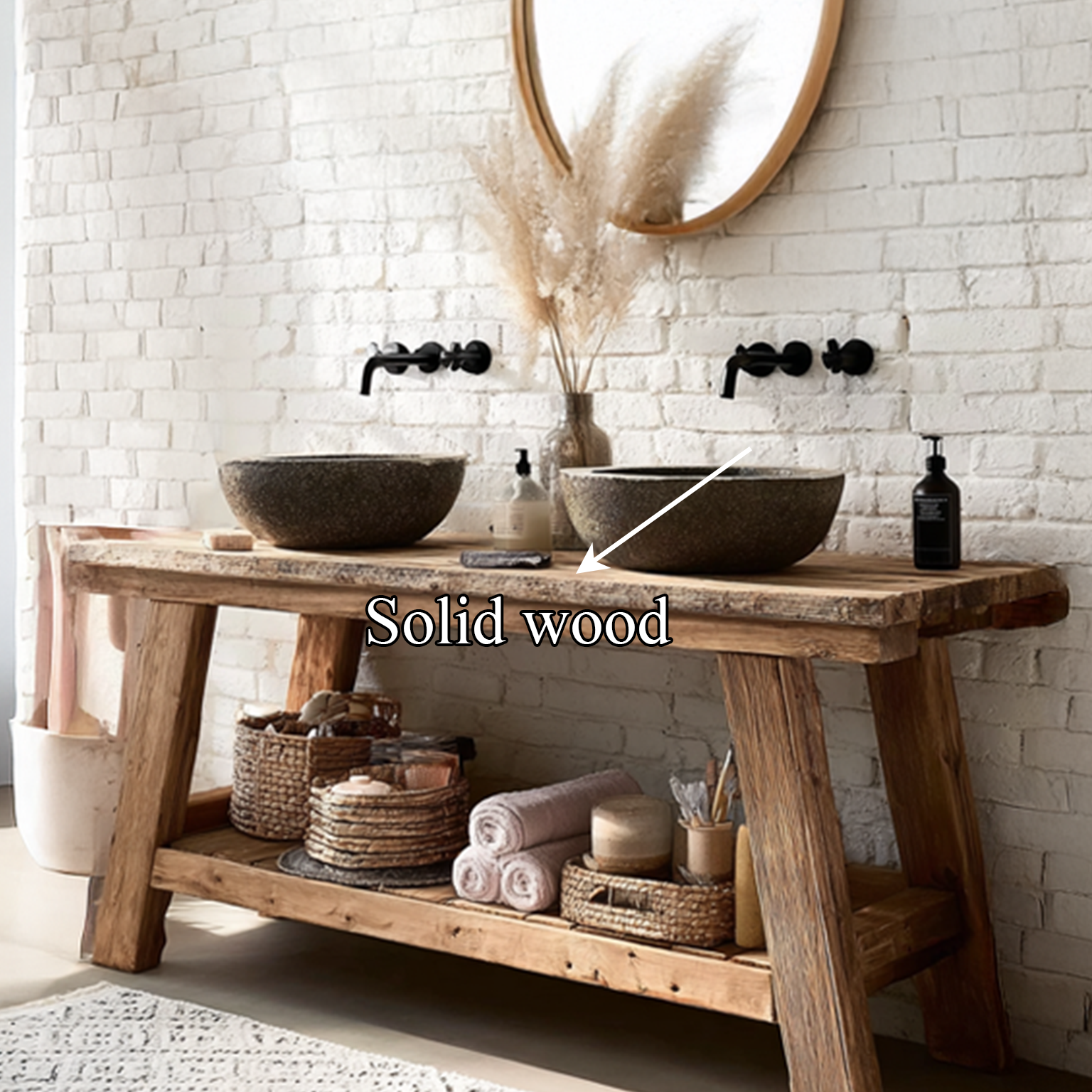 Midcentury Handmade Washstand Washroom SINLSABRV098