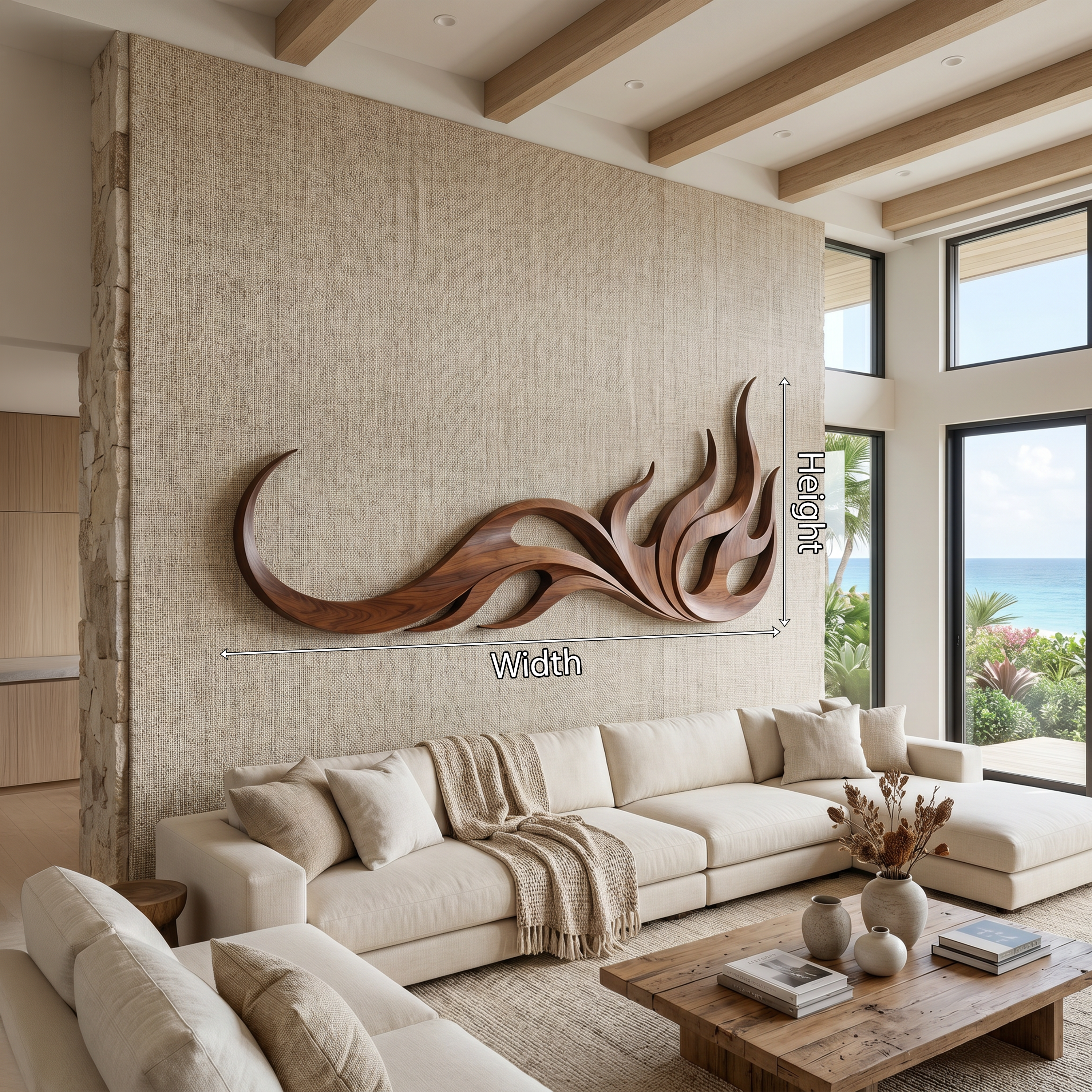 Minimalist Flowing Wall Decor For Wellness Space Interior SILDTTNWA112