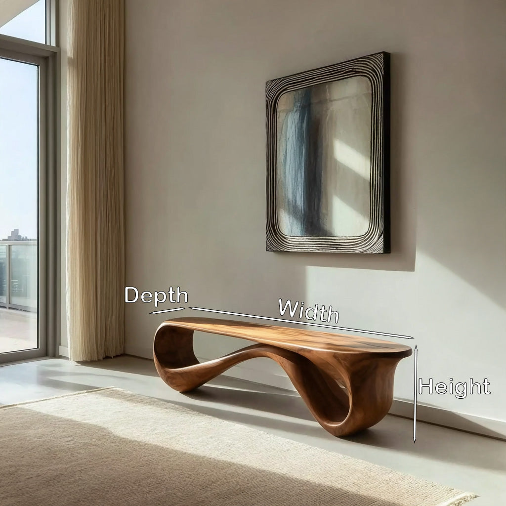 Contemporary Natural Wood Bench For Home Entry Decor RTTHHNCHR136
