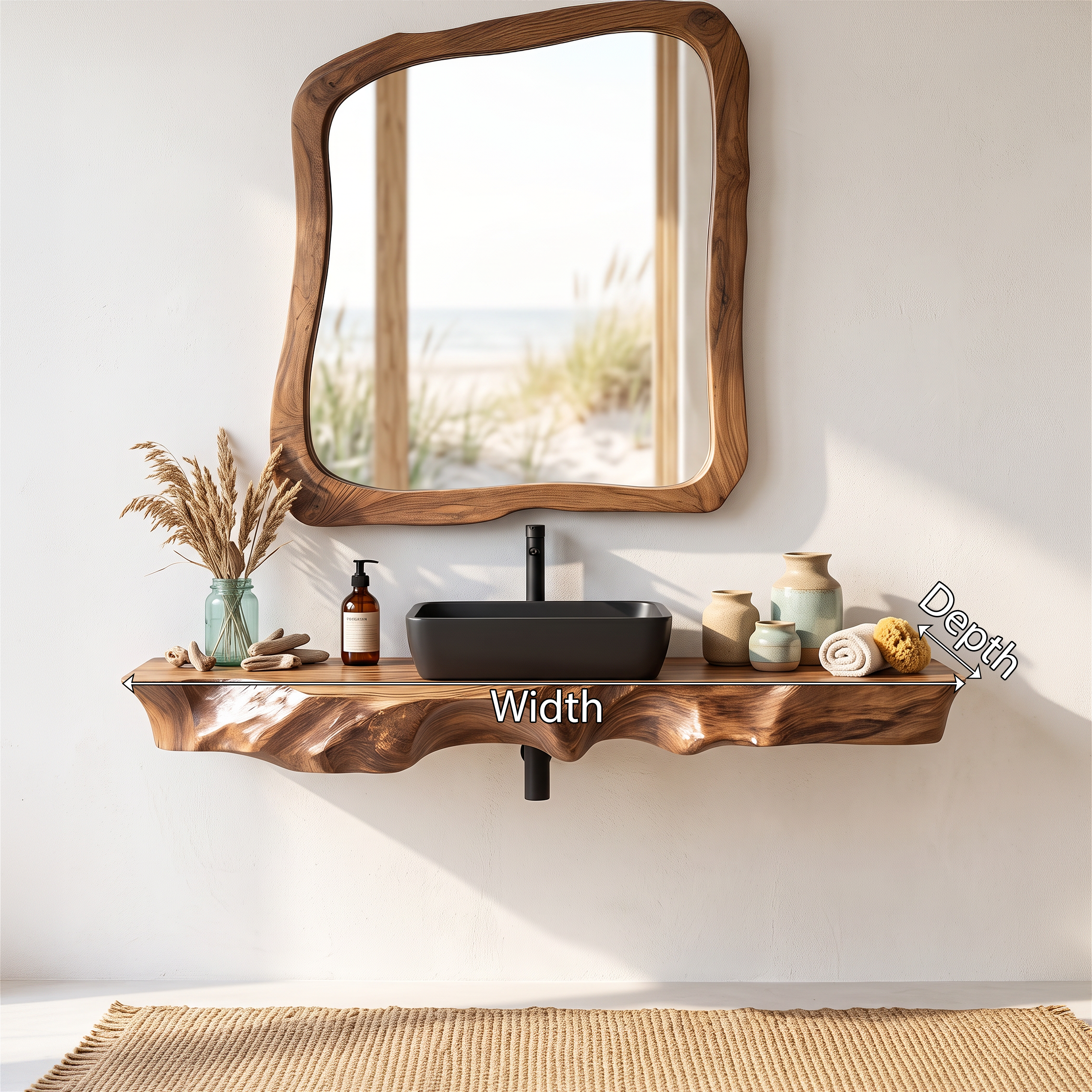 Farmhouse Solid Wood Vanity For Classic Bathroom SILDTTRBAS028