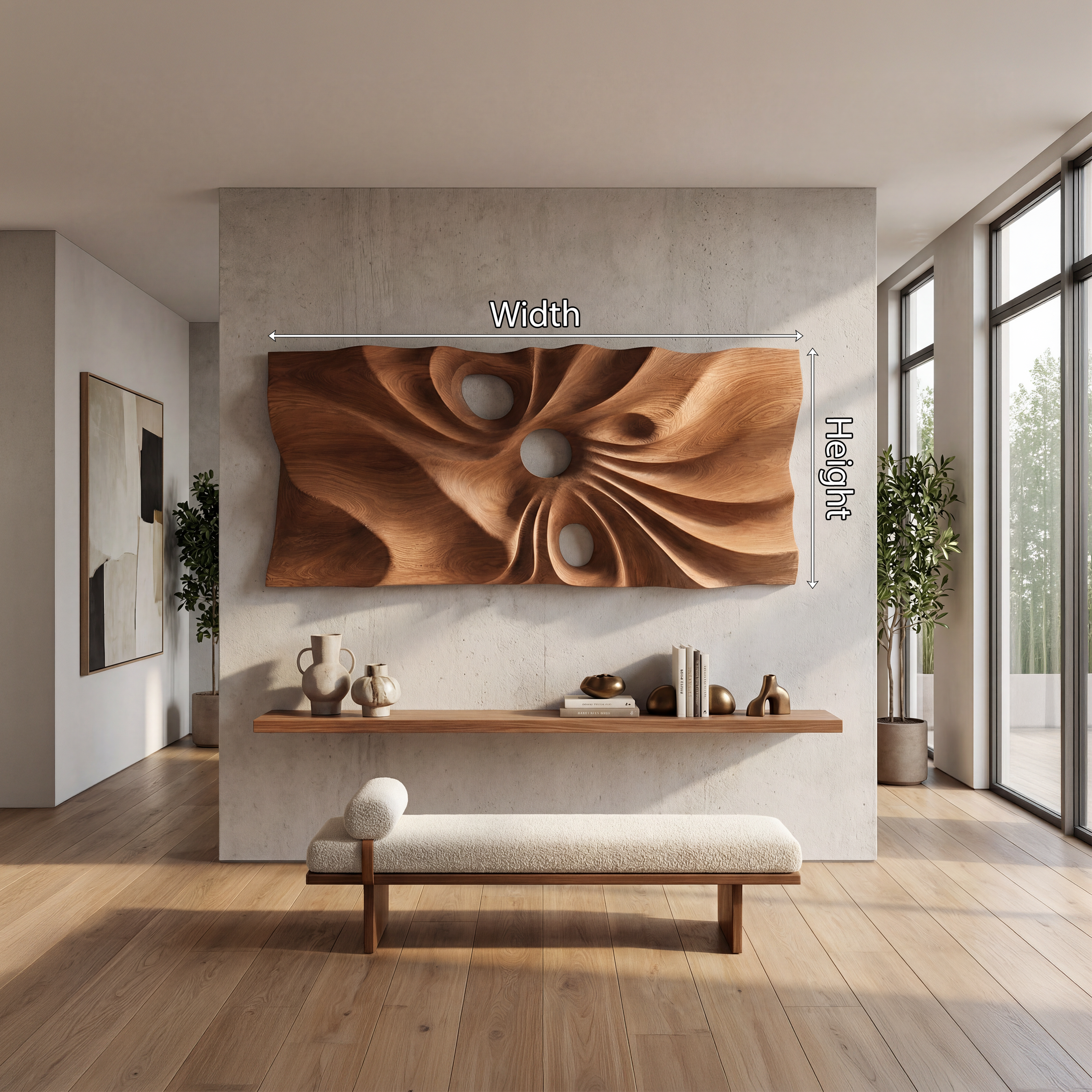 Scandinavian Organic Wall Decor Panel For Home Office SILDTTNWA095