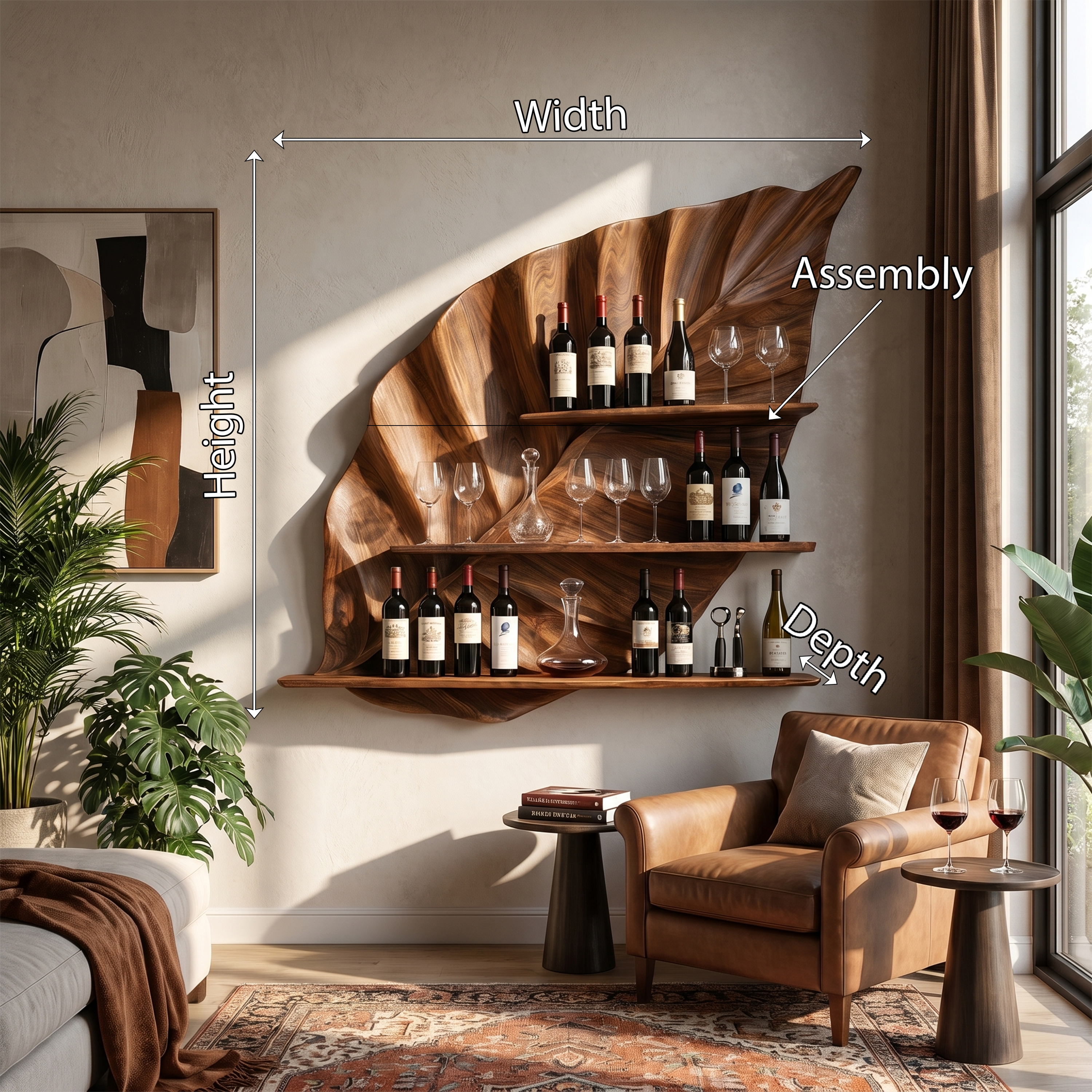 Industrial Wall Wine Stand For Loft Bar Storage Section SILDTTRWH068