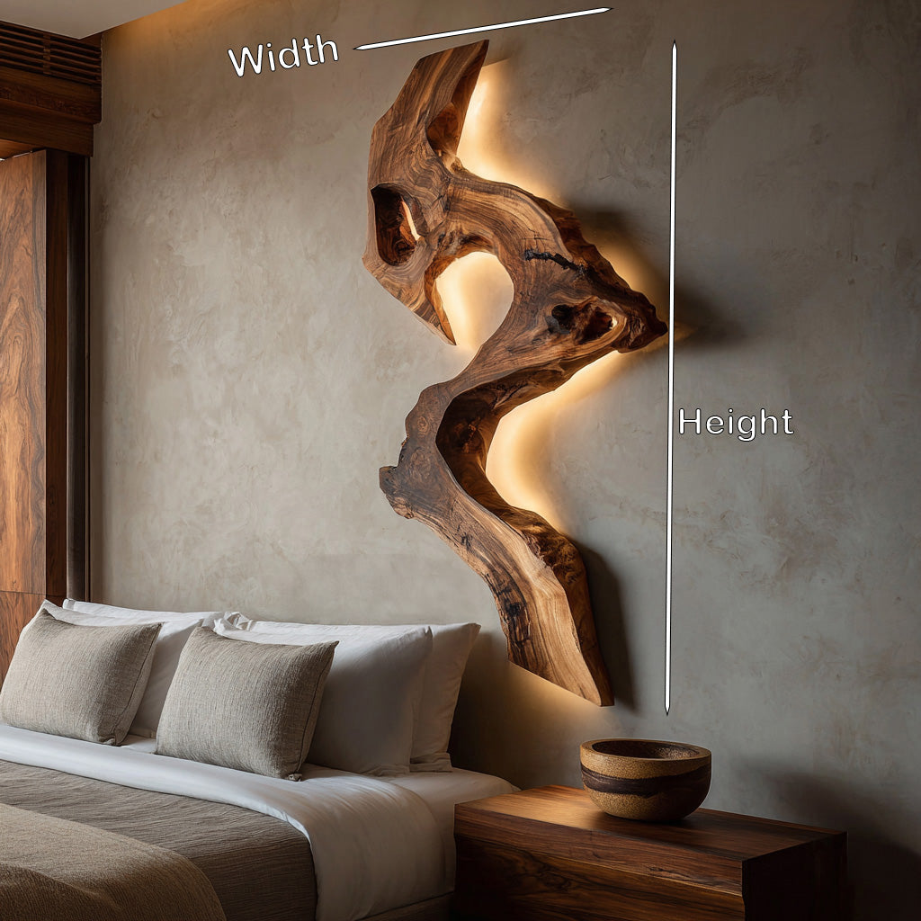 Artistic Solid Wood Wall Light For Modern Interior RTTHHNLAM051