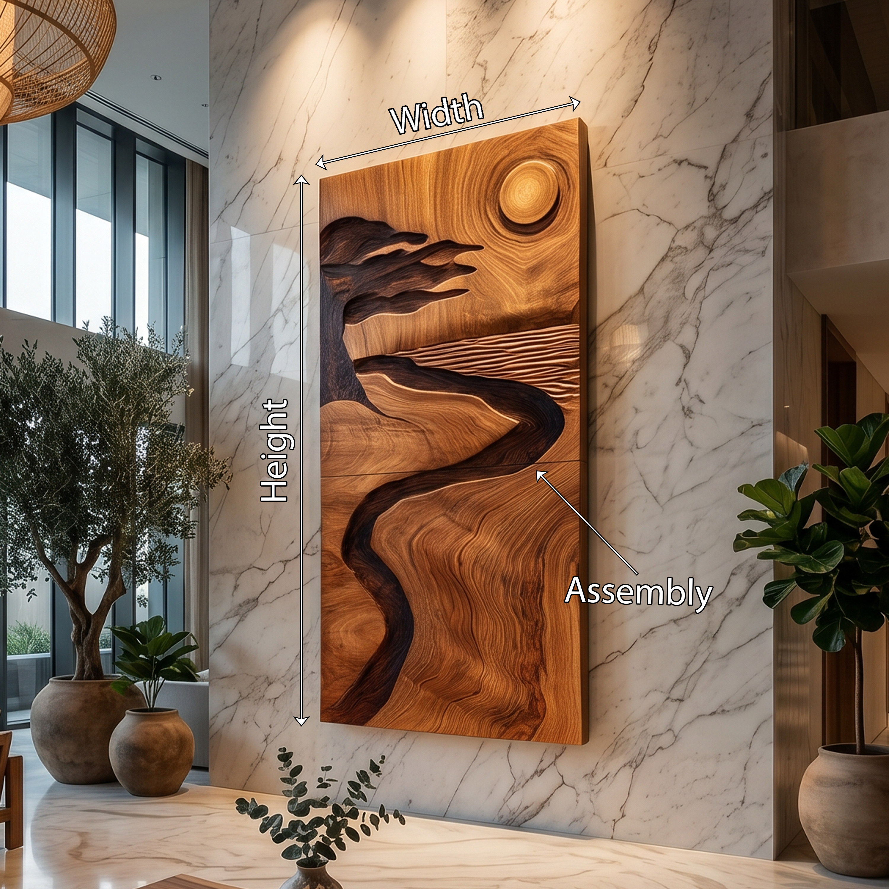 Organic Desert Wood Wall Art For Minimalist Contemporary Interior Design SILDTTRWA089
