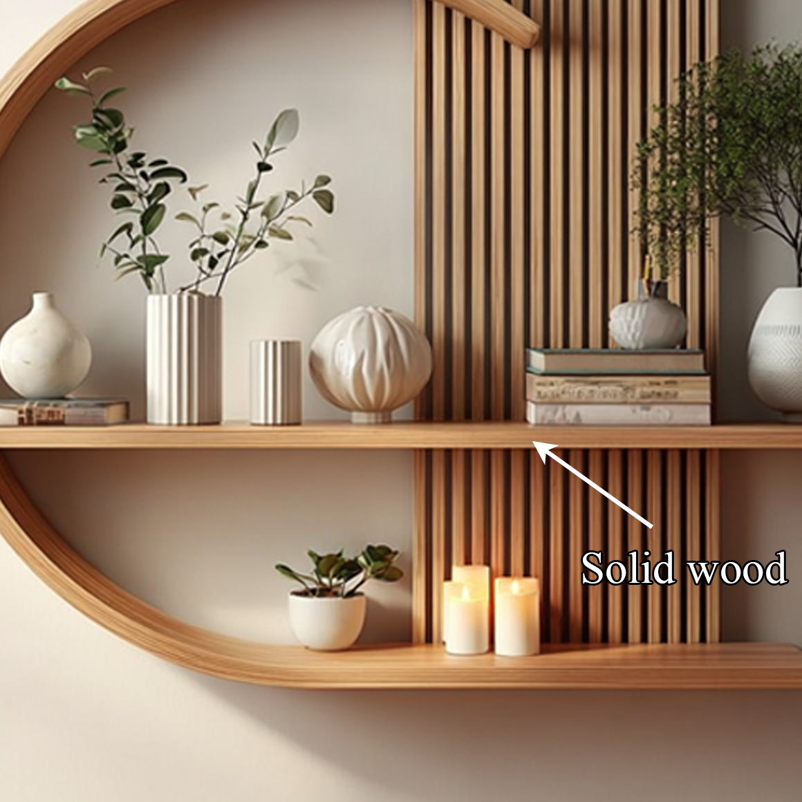 Japandi Minimal Wall Shelf Living Room And Calm Space SINLSAFL231
