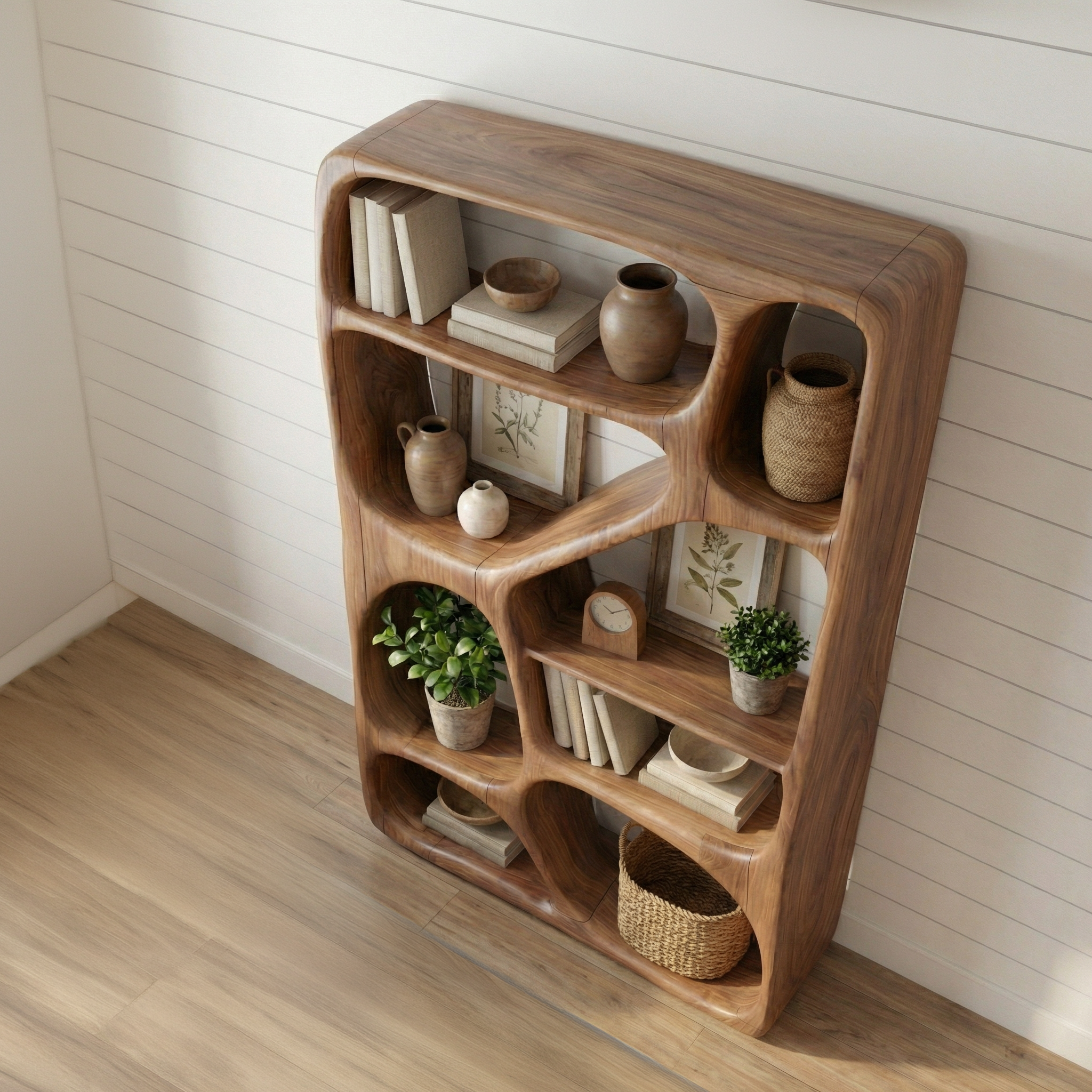 Modern Sculptural Bar Cabinet For Living Room And Home Bar SINLSASC507
