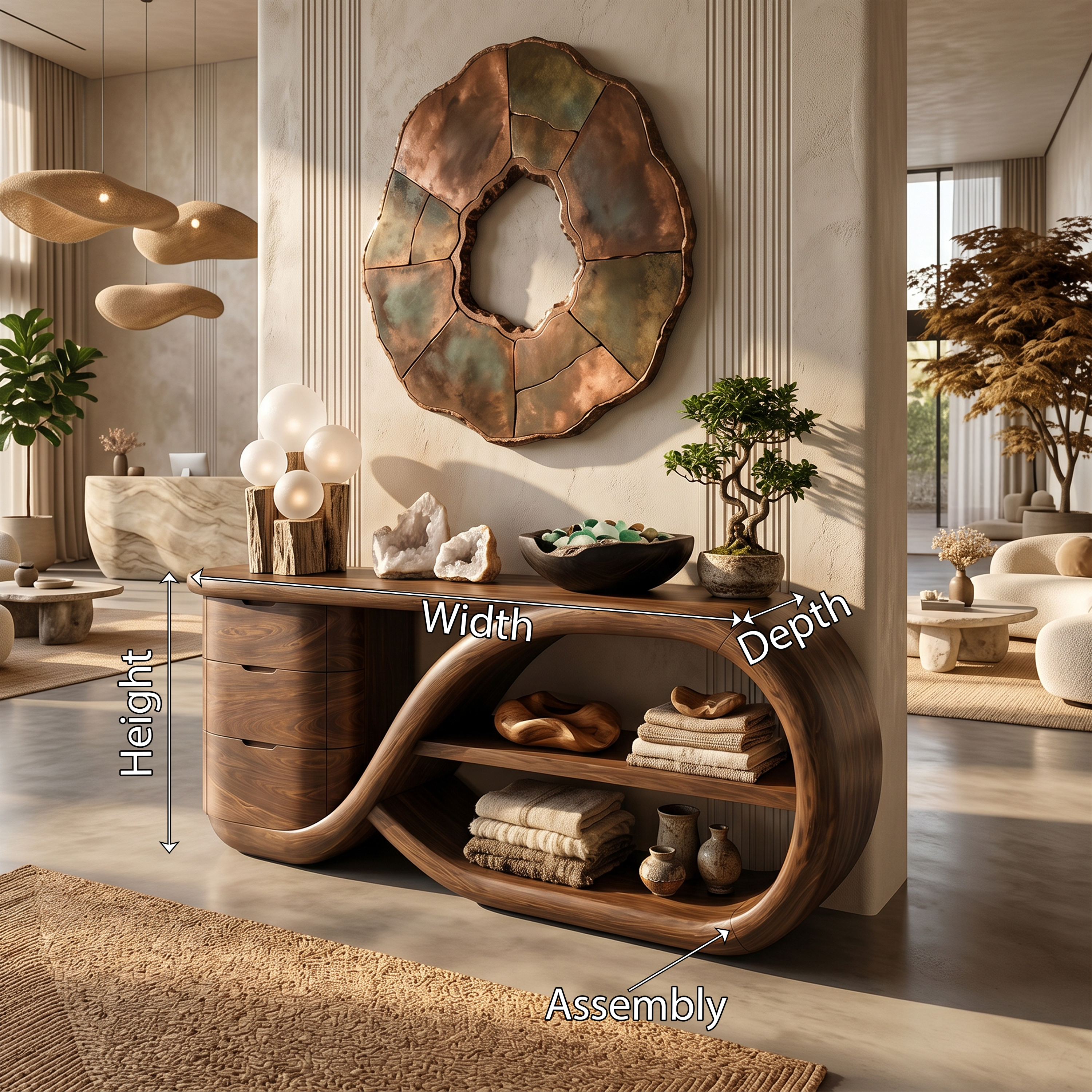 Modern Cross Base Console Table Luxury Hallway SILDTTRCS108
