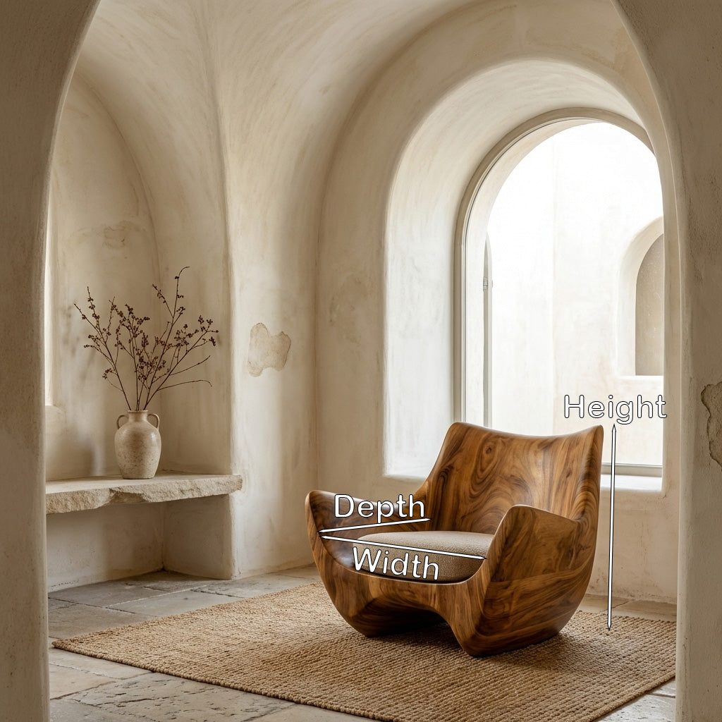 Organic Natural Wood Chair For Living Room RTTHHNCHR152