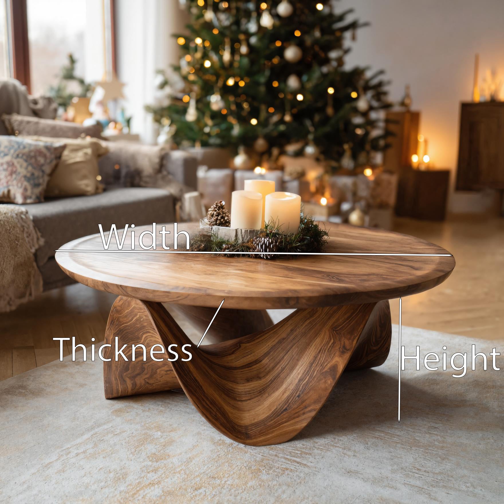 Sculptural Round Coffee Table For Holiday Decor SITHHNCM001