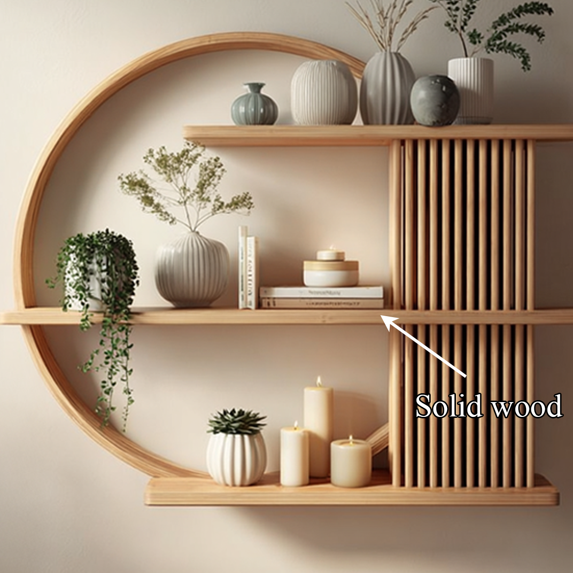 Japandi Minimal Display Shelf Living Room And Reading Room SINLSAFL232