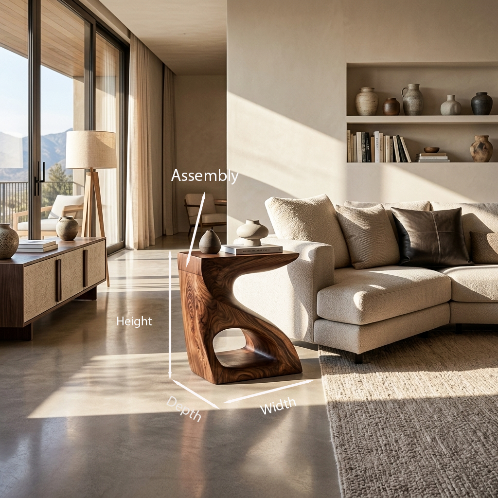 Modern Sculptural Side Table For Home Decor RTTHTTSTA032