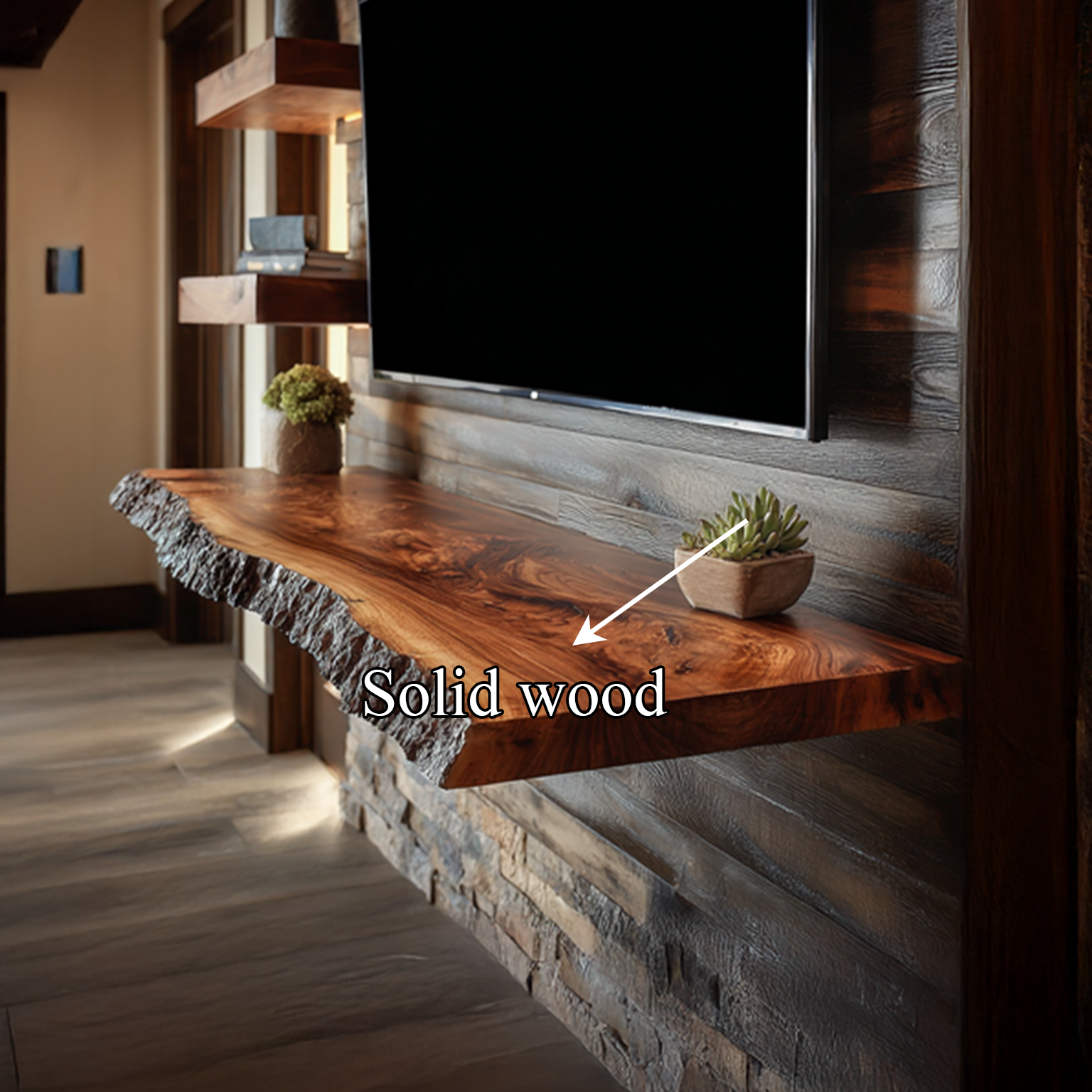 Rustic Floating Shelf Family Room SINLSAFL103