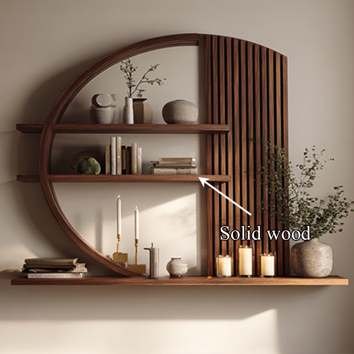 Modern Zen Wall Shelf Living Room And Meditation Area SINLSAFL235