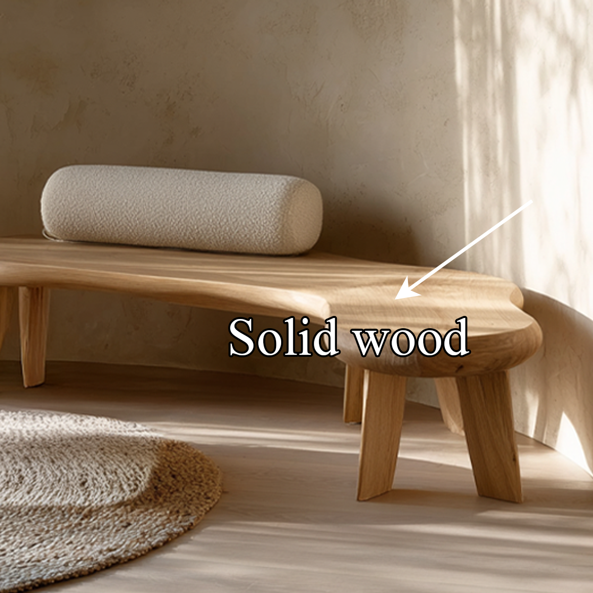 Japandi L Shaped Bench For Living Room And Entryway SINLSARS032