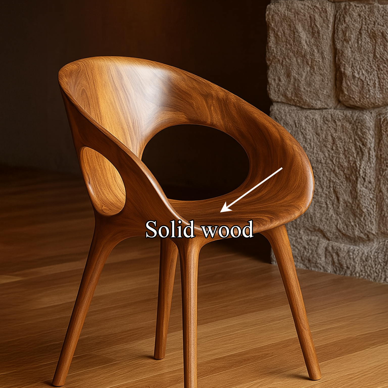 Rustic Dining Chair Minimalist Living Kitchen SINLSADC002
