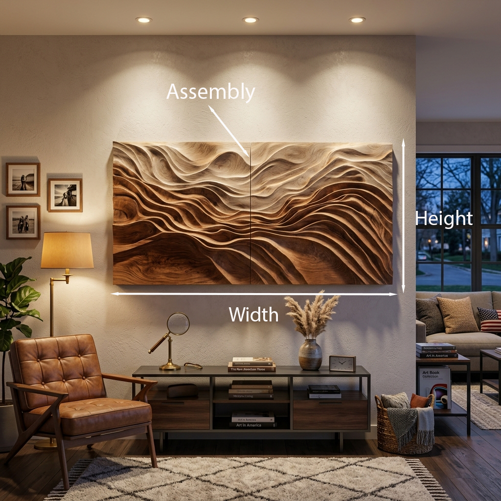 Sculptural Wall Art With Flowing Design For Living Room SITHTTWA030