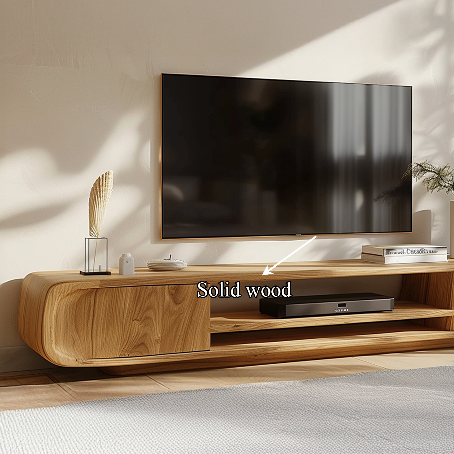 Modern Rounded TV Stand For Living Room And Lounge SINLSACS118