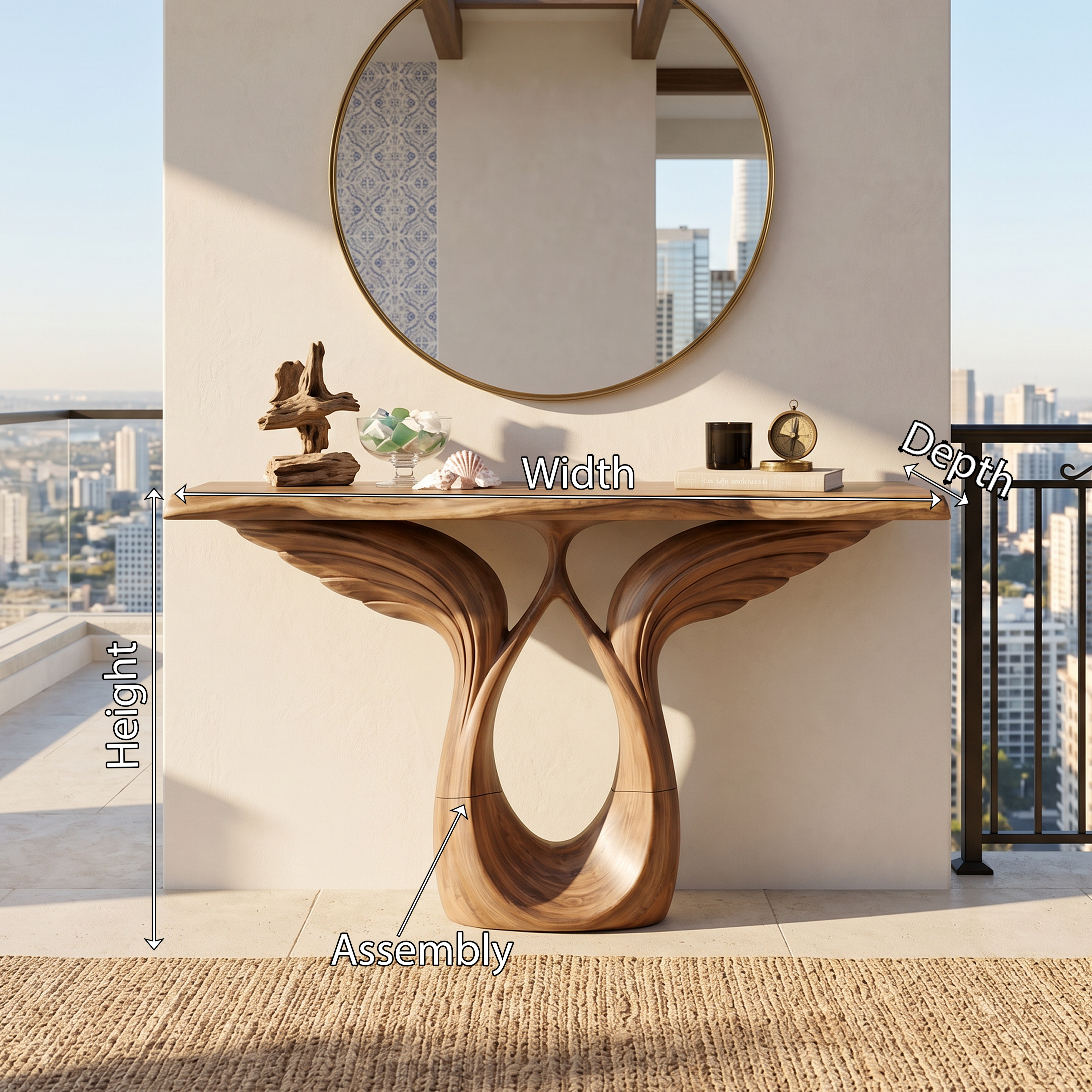 Luxury Winged Console Table Designer Residence SILDTTRCS081