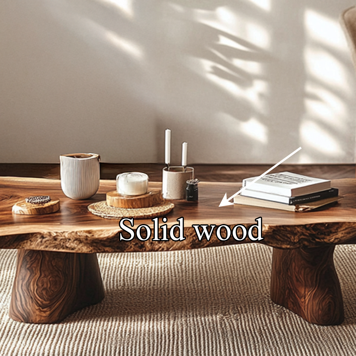 Rustic Natural Form Coffee Table Living Room SINLSACF181