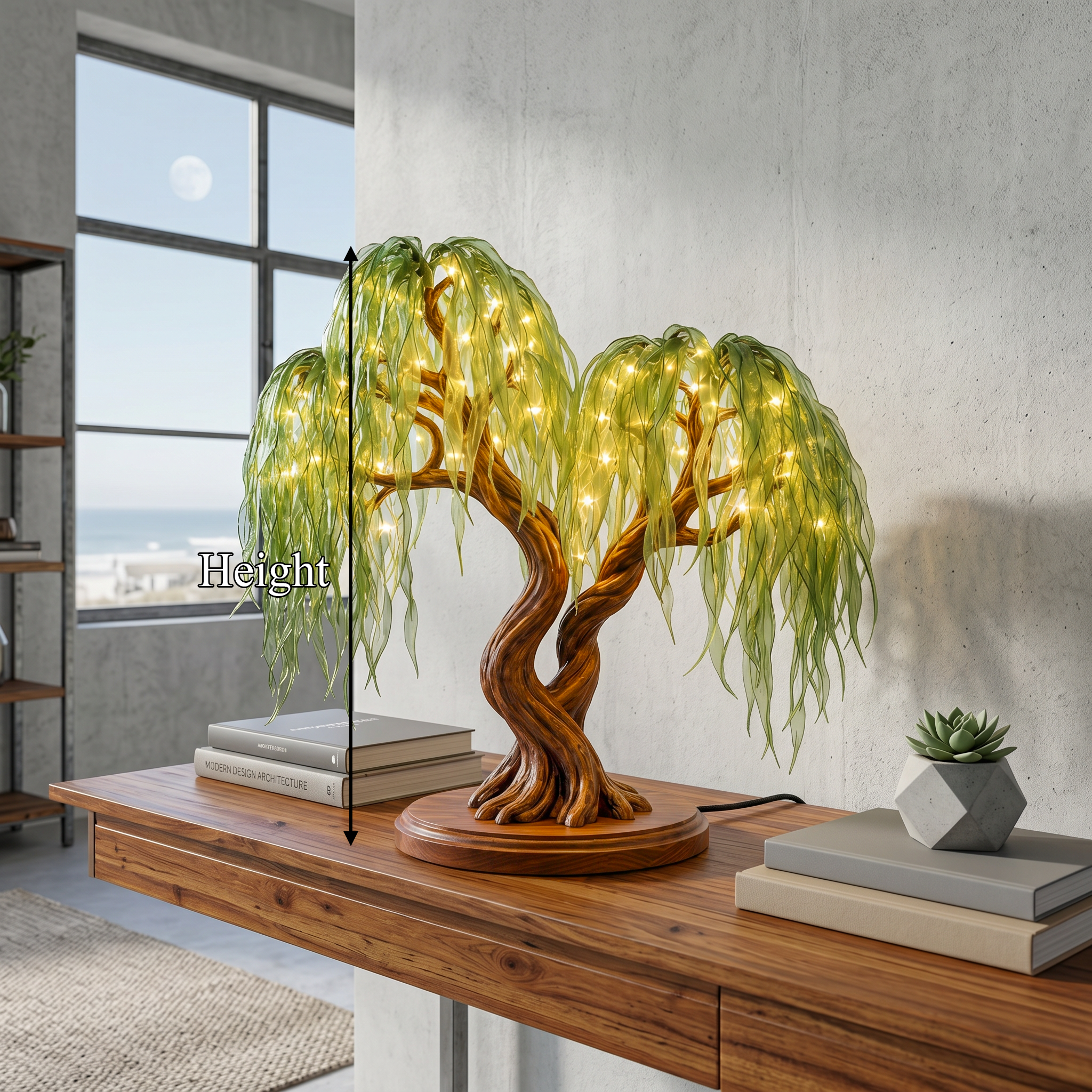 Rustic Willow Tree Lamp For Bedroom And Living Room SINLSATL016