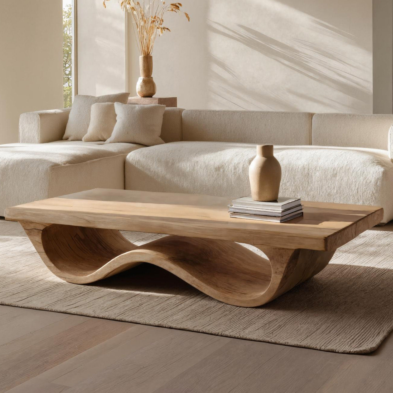 Contemporary Coffee Table Curved Leg Design For Living Room RTTHHNCF058