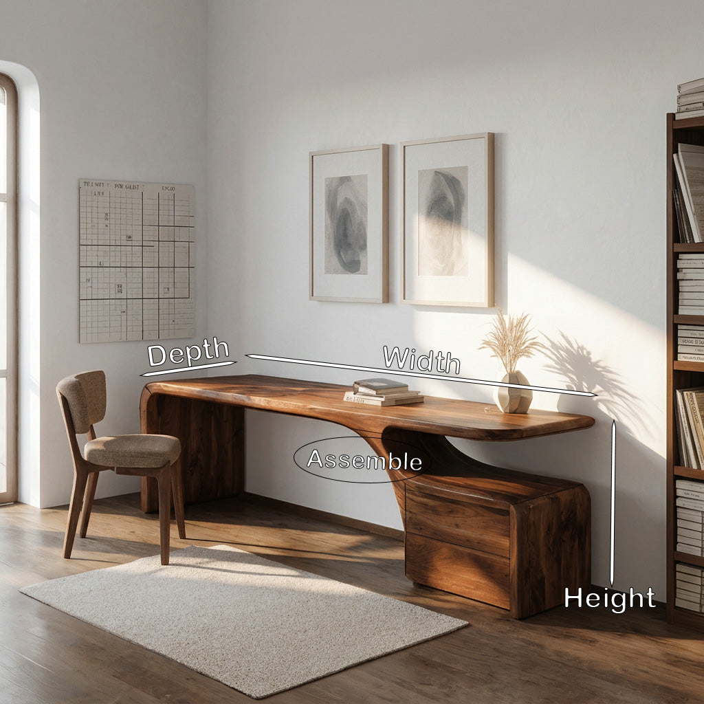 Organic Desk With Drawer Storage For Home Office SITHHNDE063