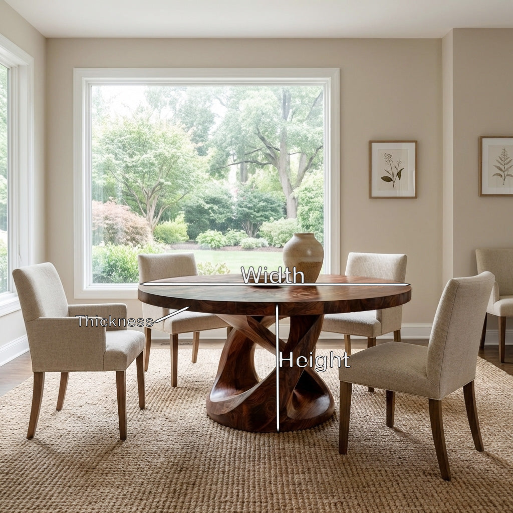 Modern Pedestal Dining Table For Dining Room Furniture RTTHHNDN064