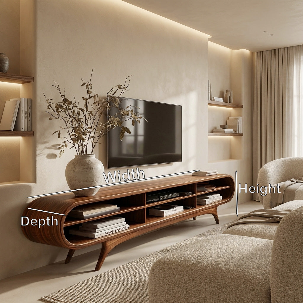 Scandinavian Natural Wood TV Cabinet For Living Room Interior RTTHHNTVC094