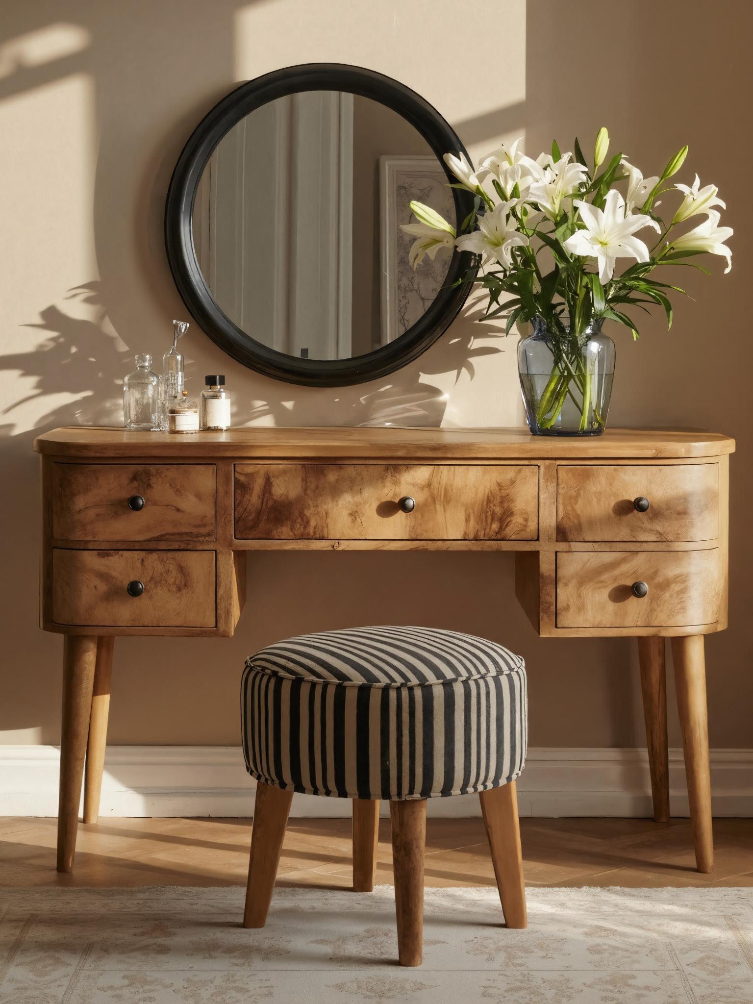 Handmade Vanity Table With Drawers For Bedroom SITHHNVAN002