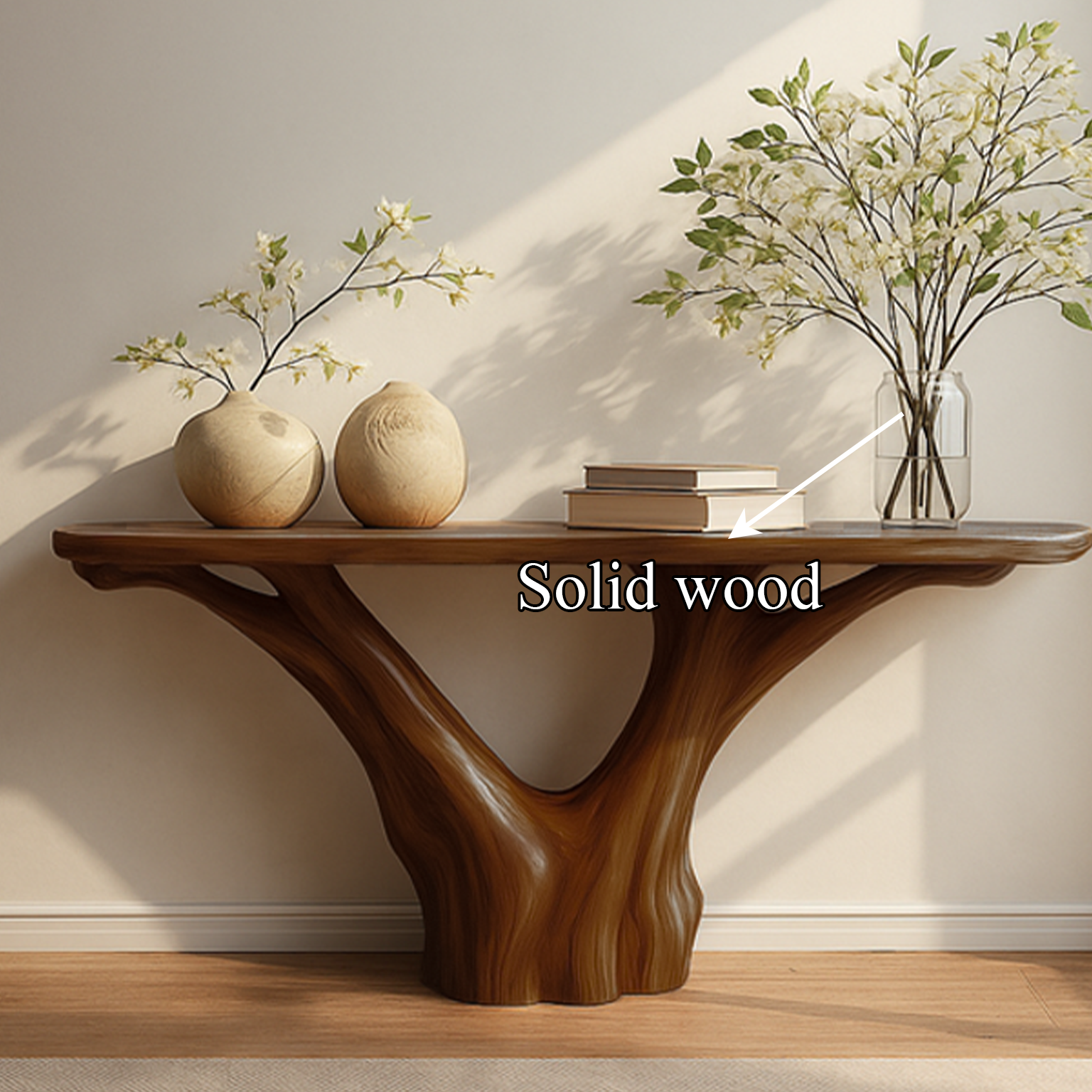 Mid Century Organic Console Table Entryway SINLSACS242
