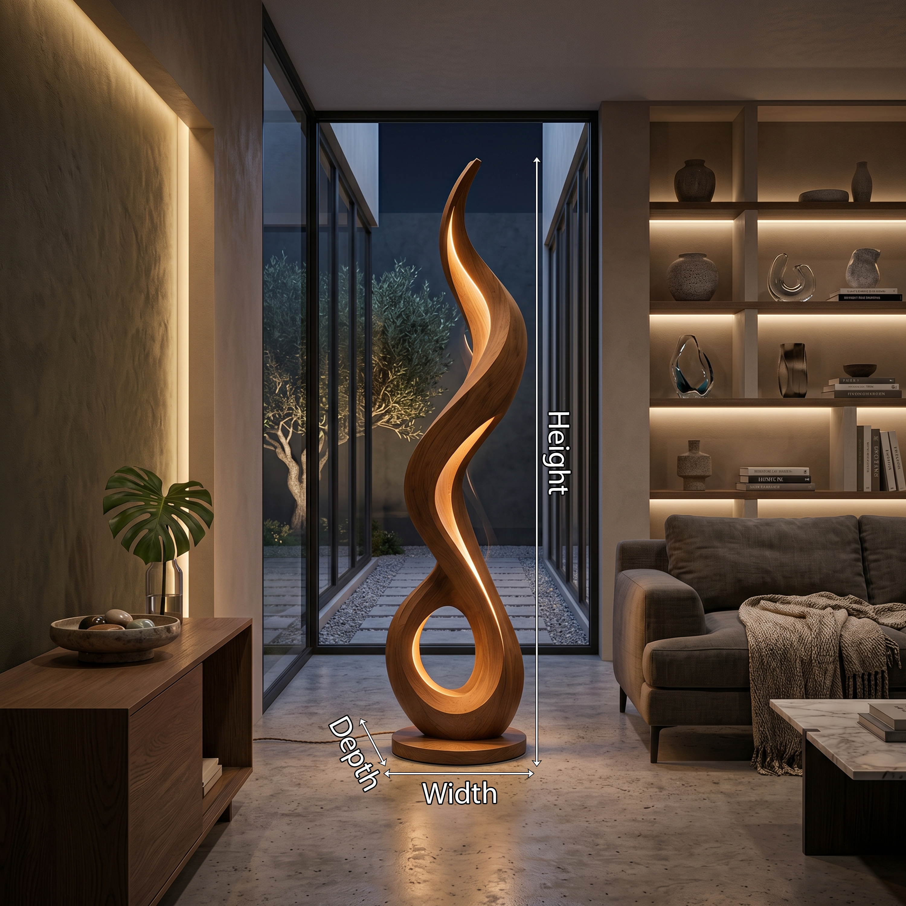 Minimalist Liquid Flow Floor Lamp For Reading Corner SILDTTNLAM035