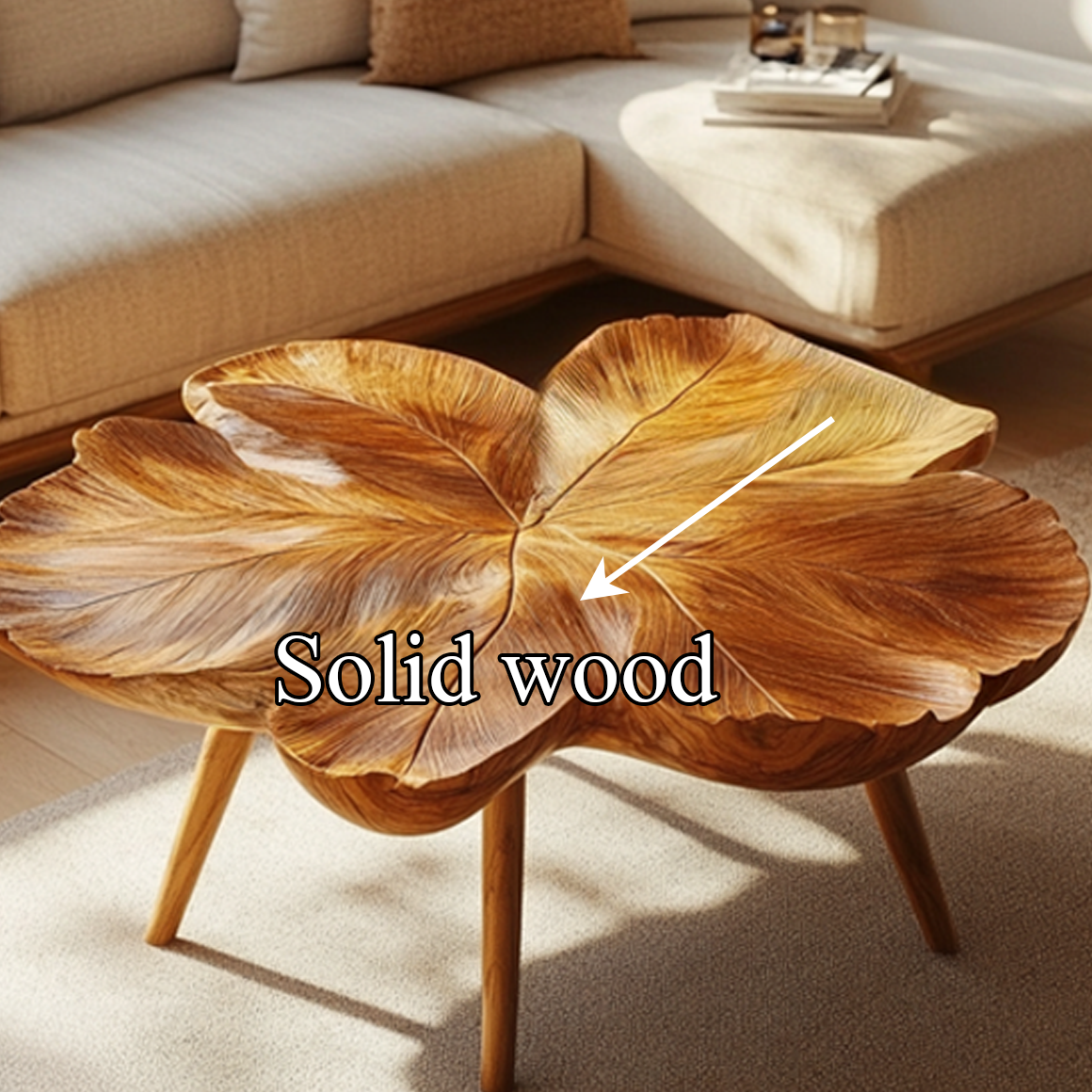 Rustic Sculptural Bloom Coffee Table Living Room Sitting Room SINLSACF194