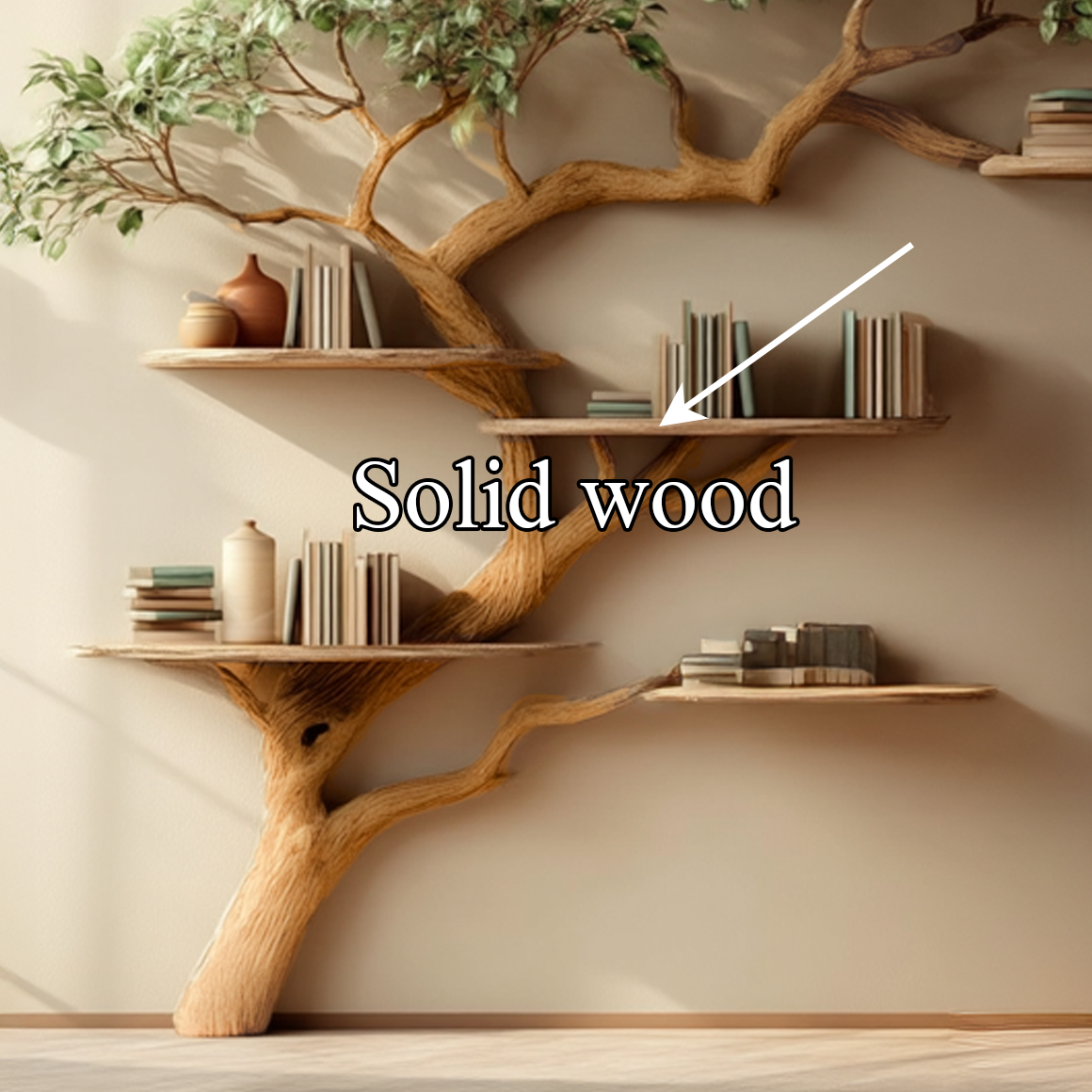 Midcentury Tree Bookshelf Living Bedroom SINLSATB266