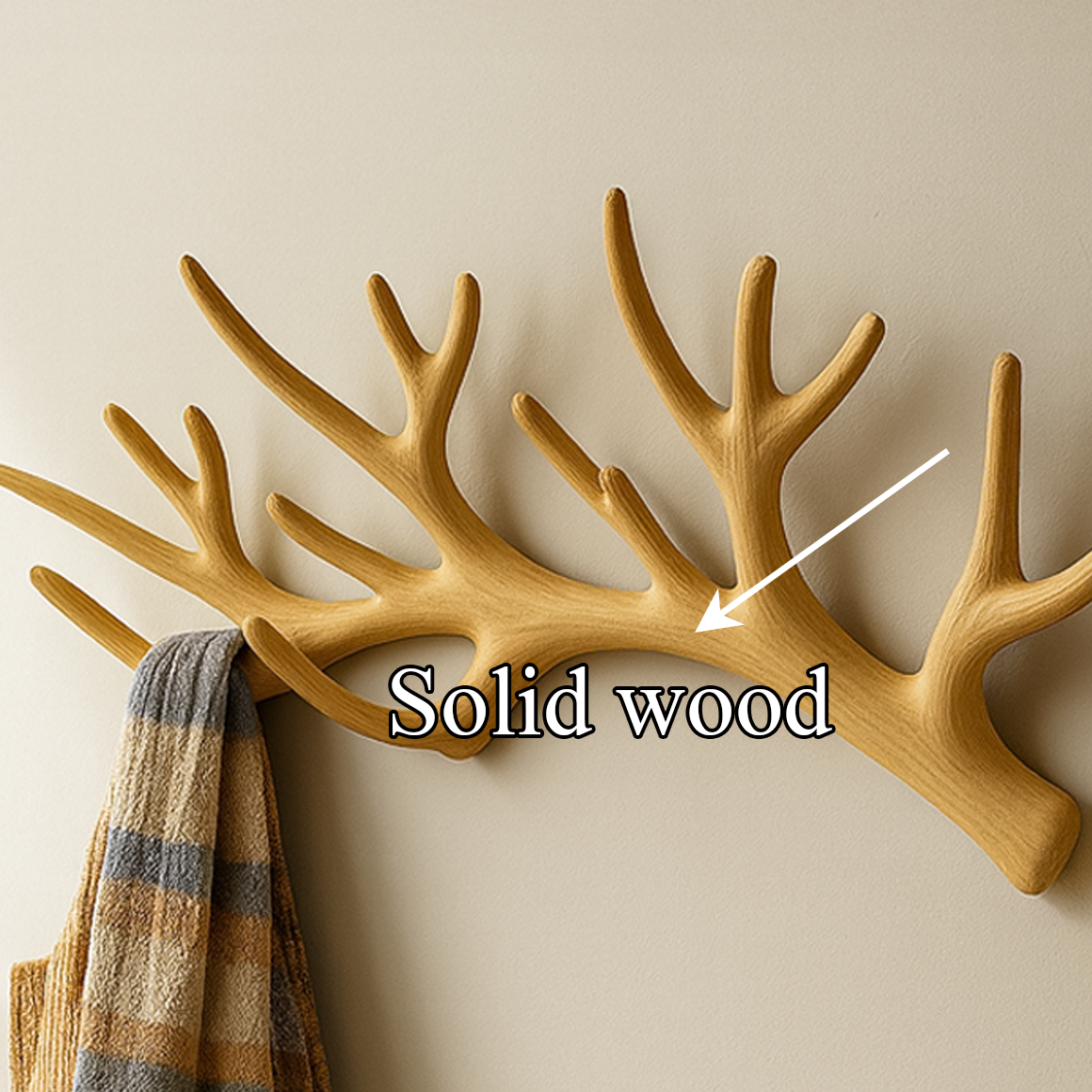 Rustic Antler Wall Rack Farmhouse Decor SINLSATCR023