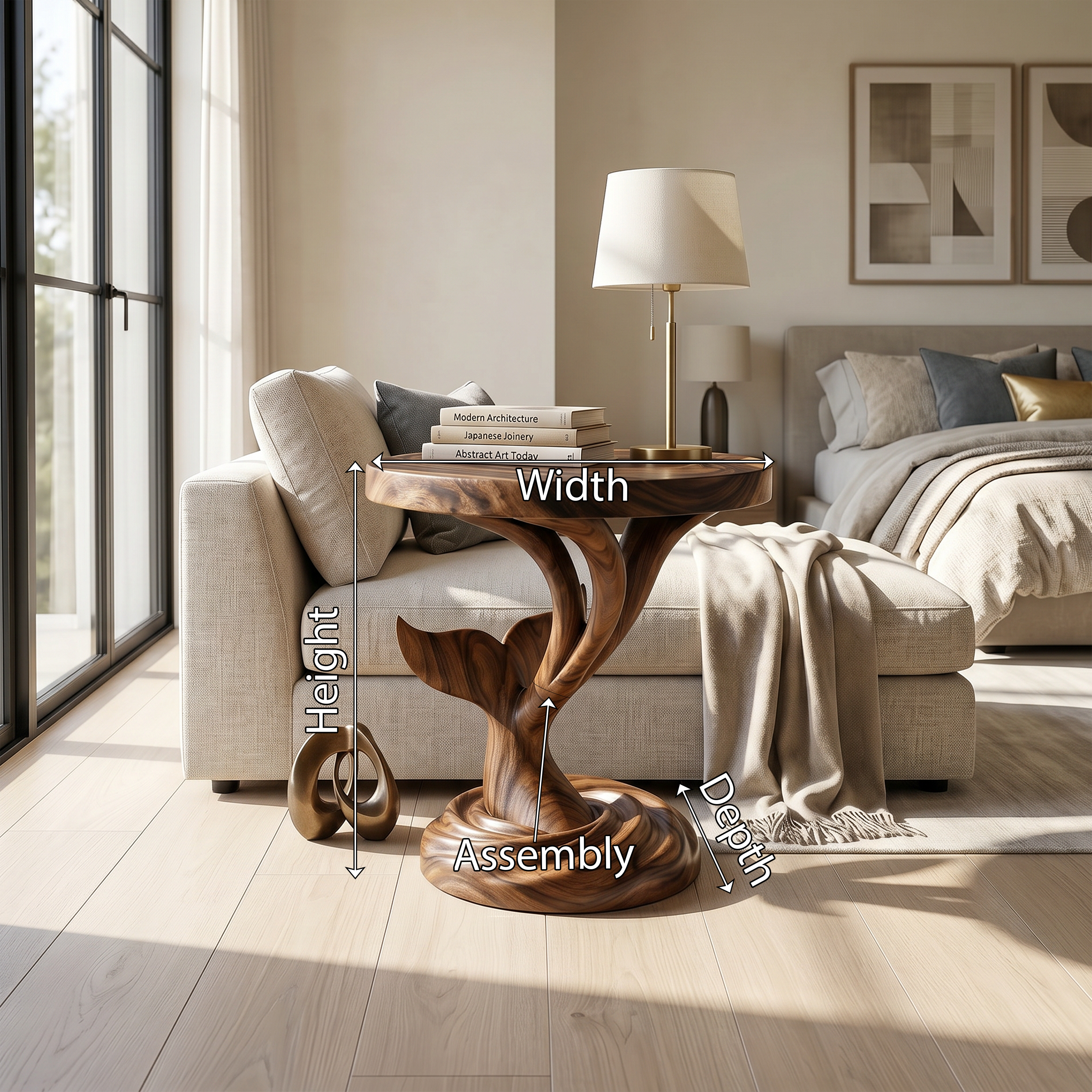Architectural Sculptural Side Table Media Lounge SILDTTRSTA044