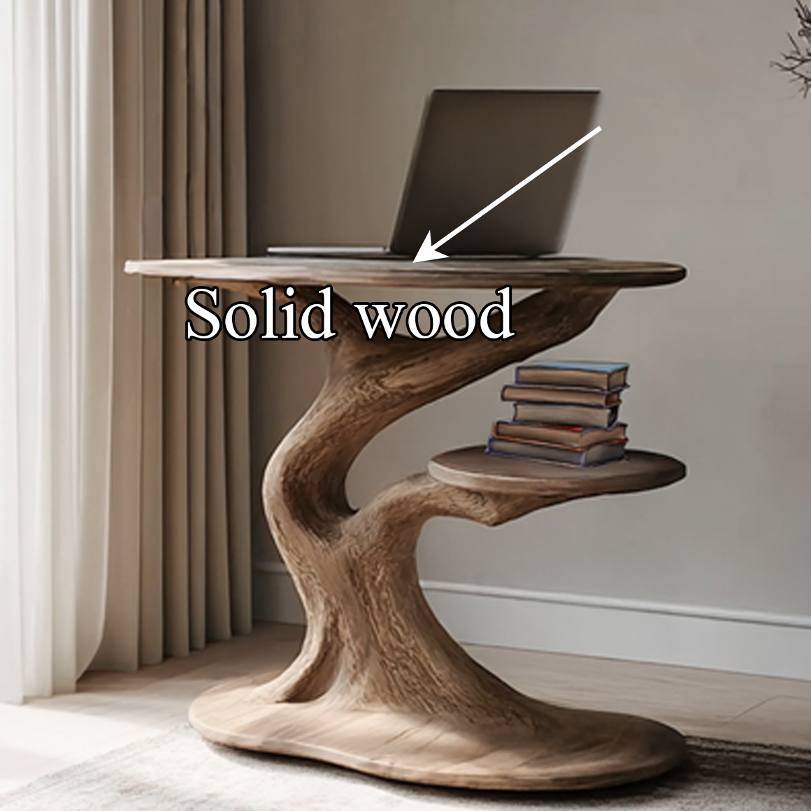 Rustic End Table Office Reading Nook SINLSABT091