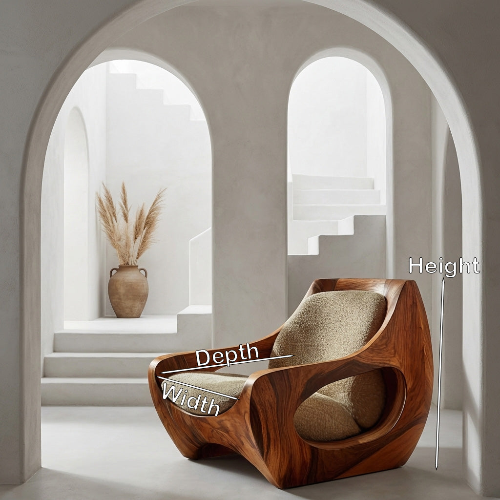 Sculptural Natural Wood Chair For Modern Home Decor RTTHHNCHR151
