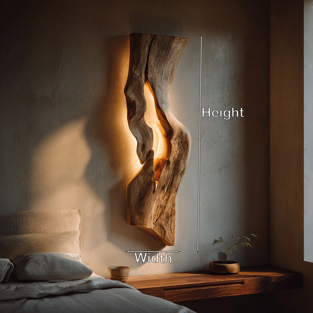 Rustic Wooden Wall Lamp For Bedroom Accent RTTHHNLAM048