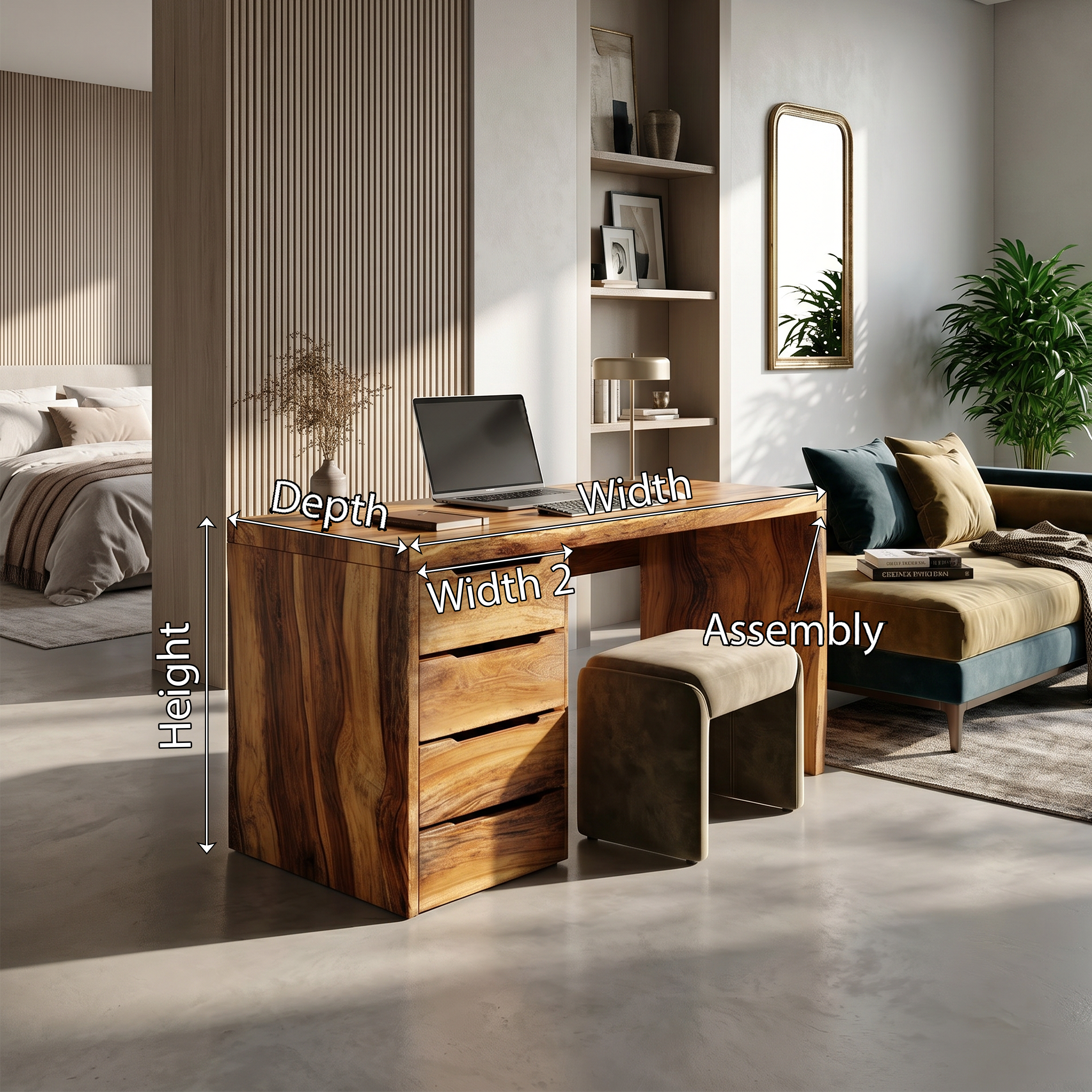 Minimalist Work Desk With Metal X Legs For Studio Room SILDTTRDE015